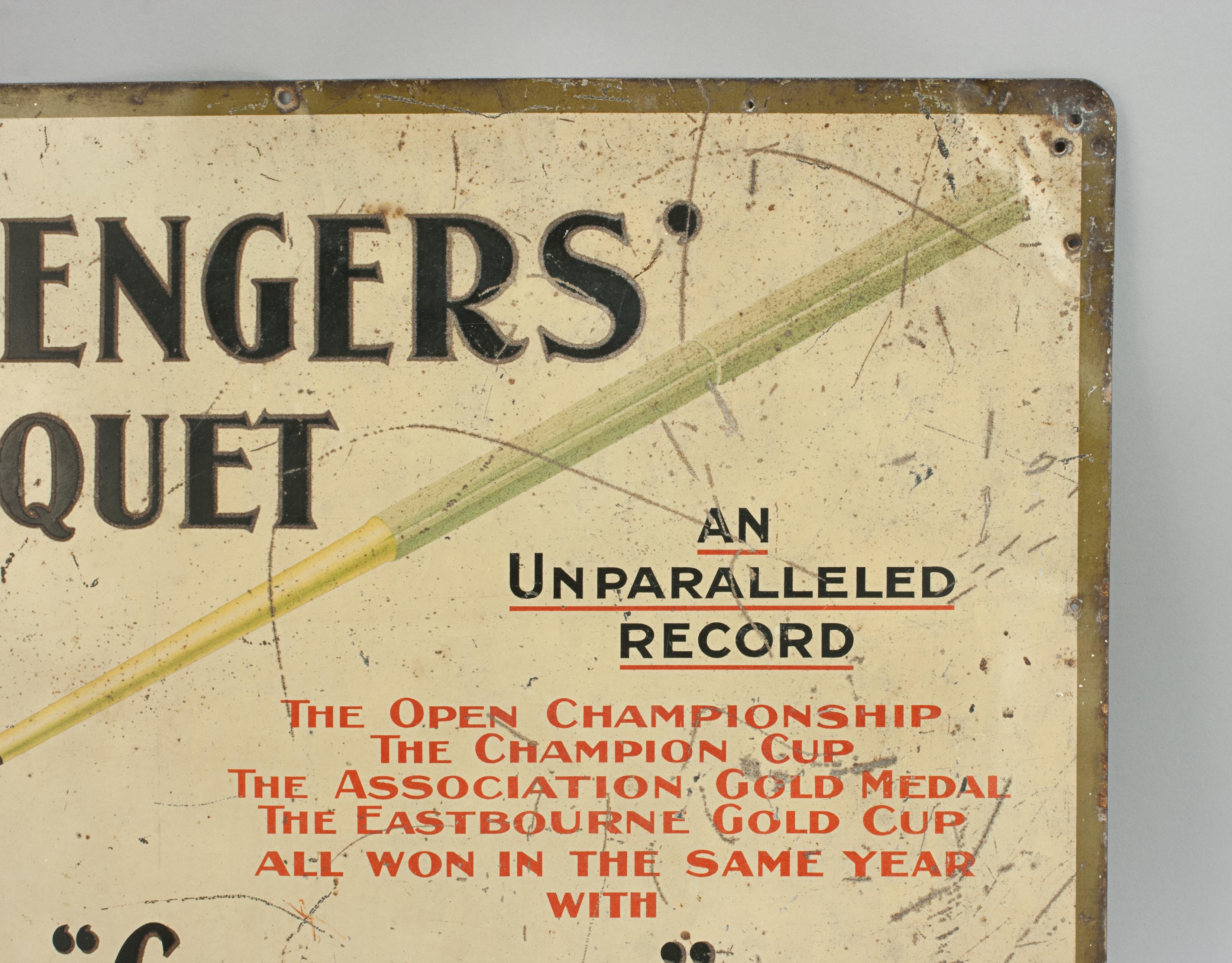 British Slazenger 'the Corbally' Croquet Mallet Advertising Sign