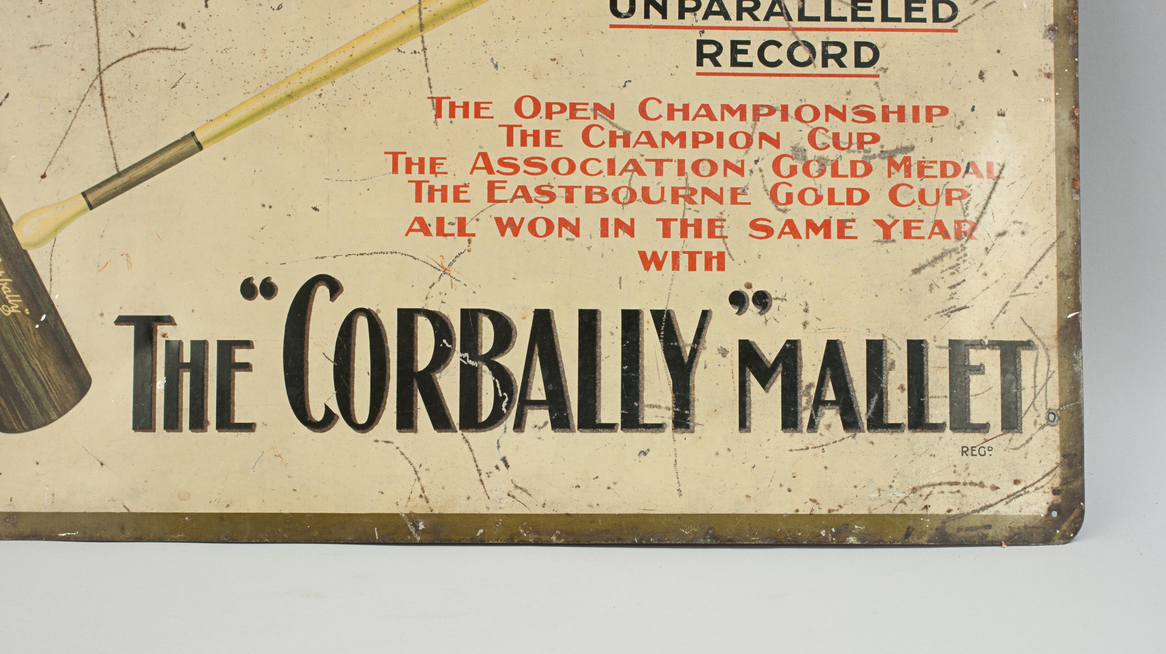 Slazenger 'the Corbally' Croquet Mallet Advertising Sign In Good Condition In Oxfordshire, GB