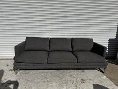 Sled Base Grey Dunbar Style Goose Feather 3 Seat Sofa