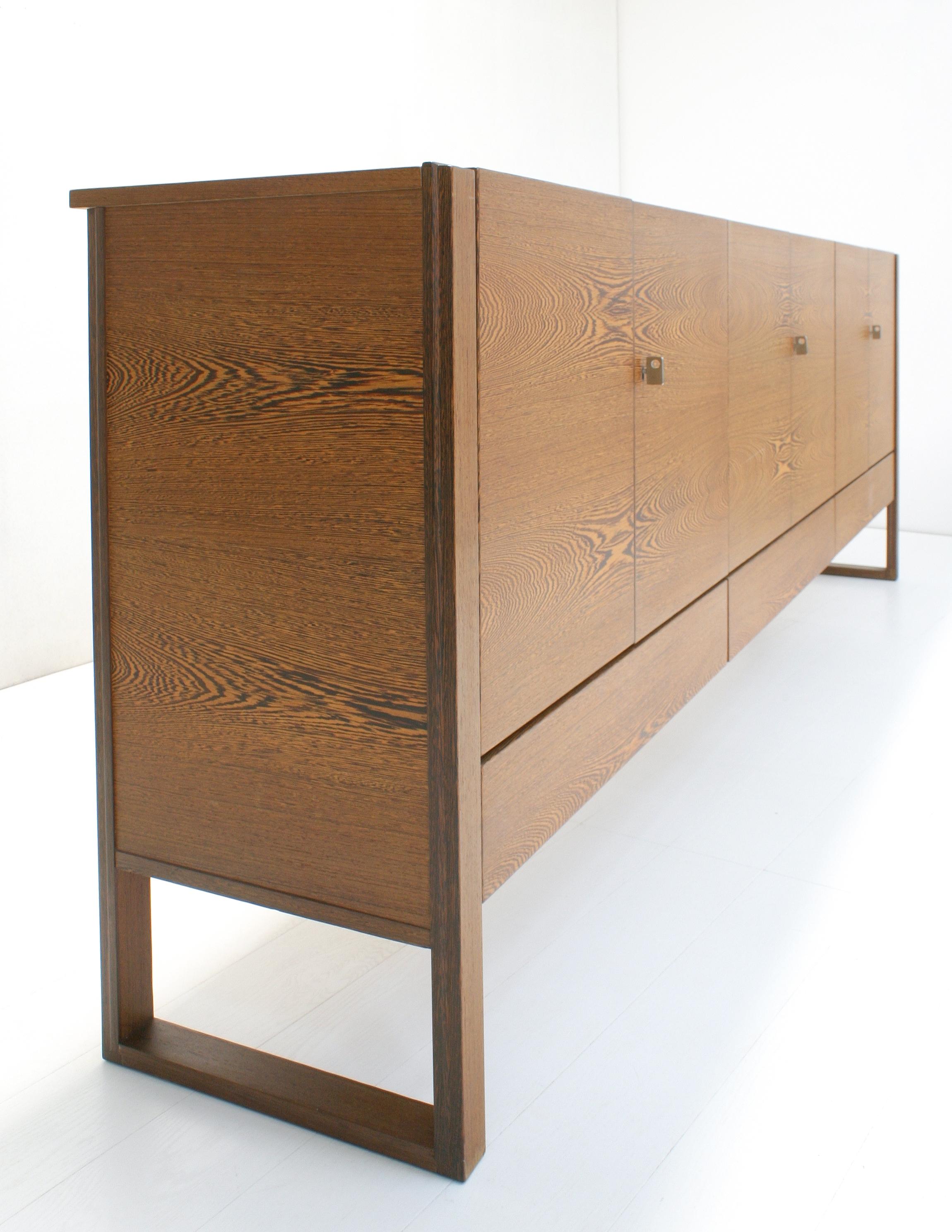 Sled Base Sideboard in Wengé from N-Line International, Belgium, 1970s For Sale 3