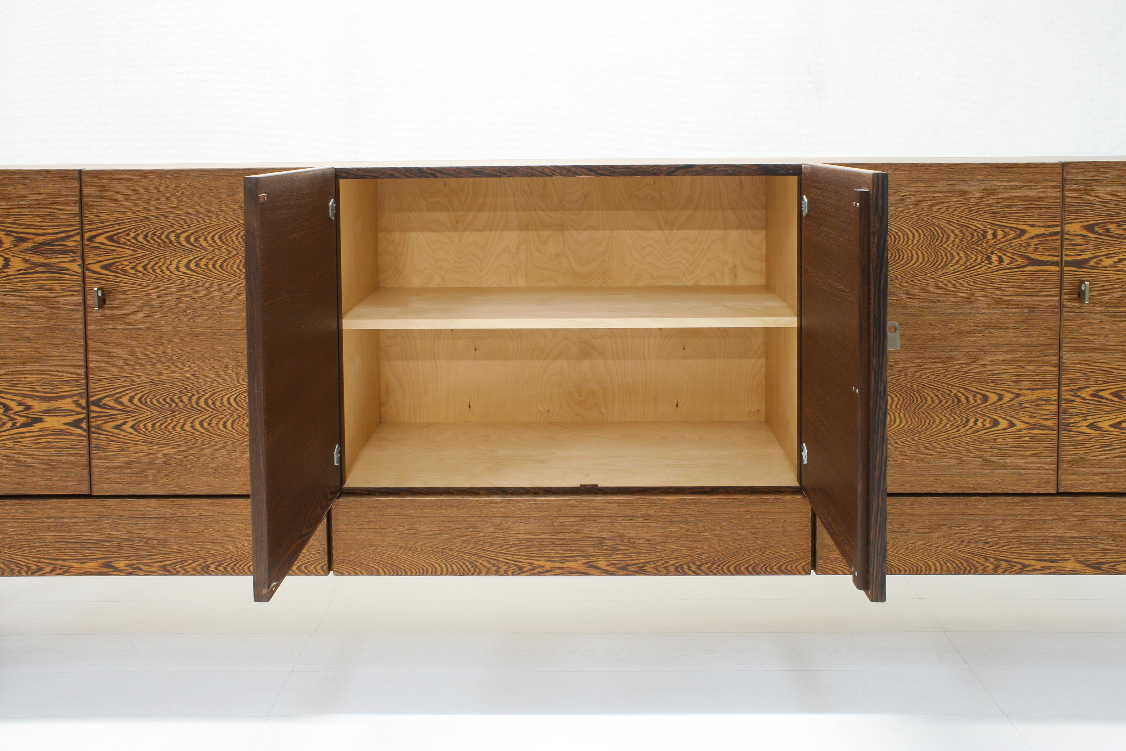 Sled Base Sideboard in Wengé from N-Line International, Belgium, 1970s For Sale 9