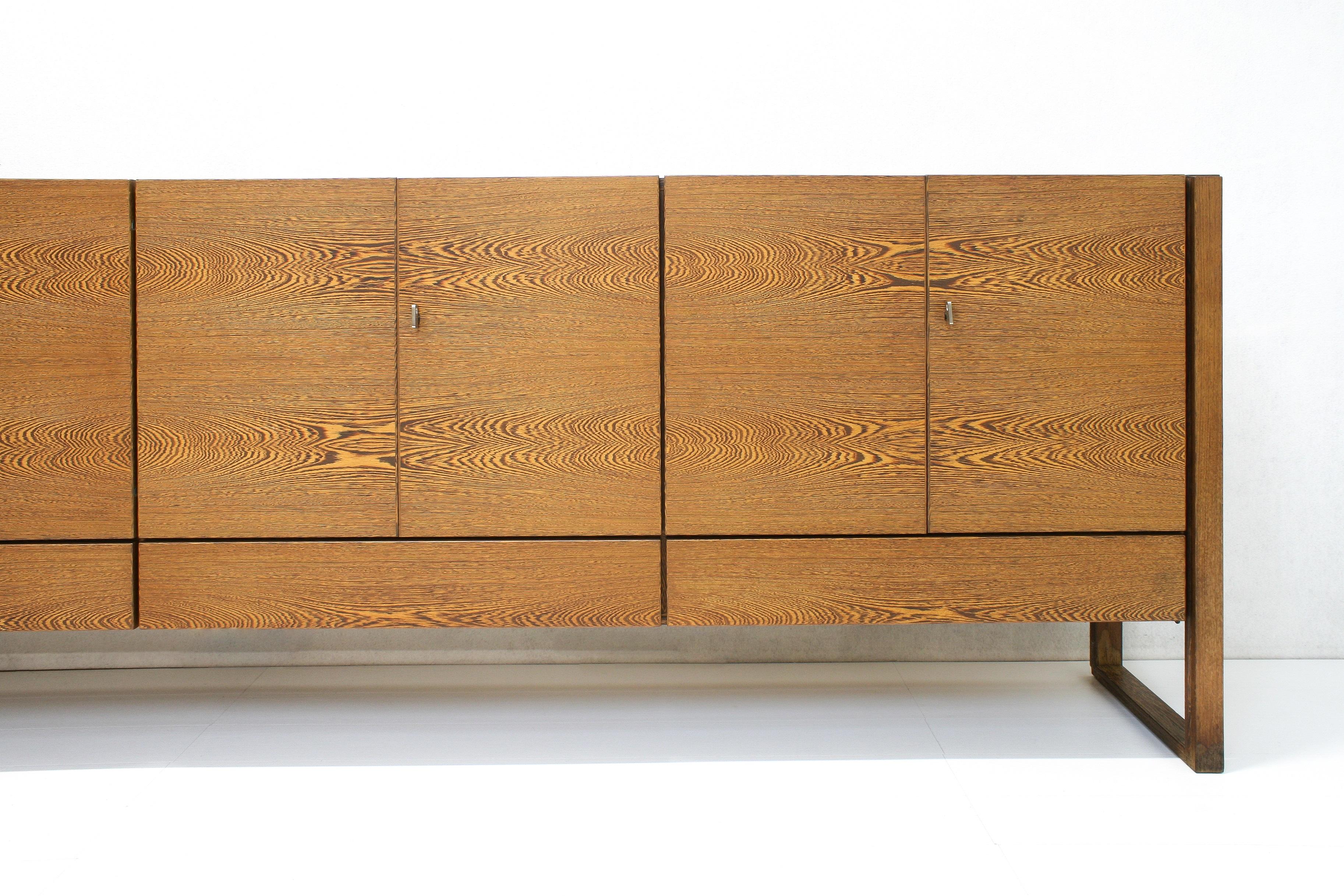 Sled Base Sideboard in Wengé from N-Line International, Belgium, 1970s For Sale 1
