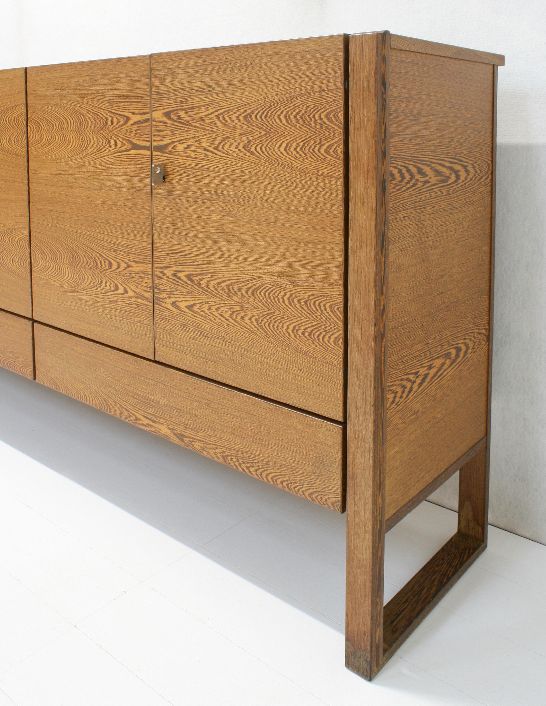 Sled Base Sideboard in Wengé from N-Line International, Belgium, 1970s For Sale 2