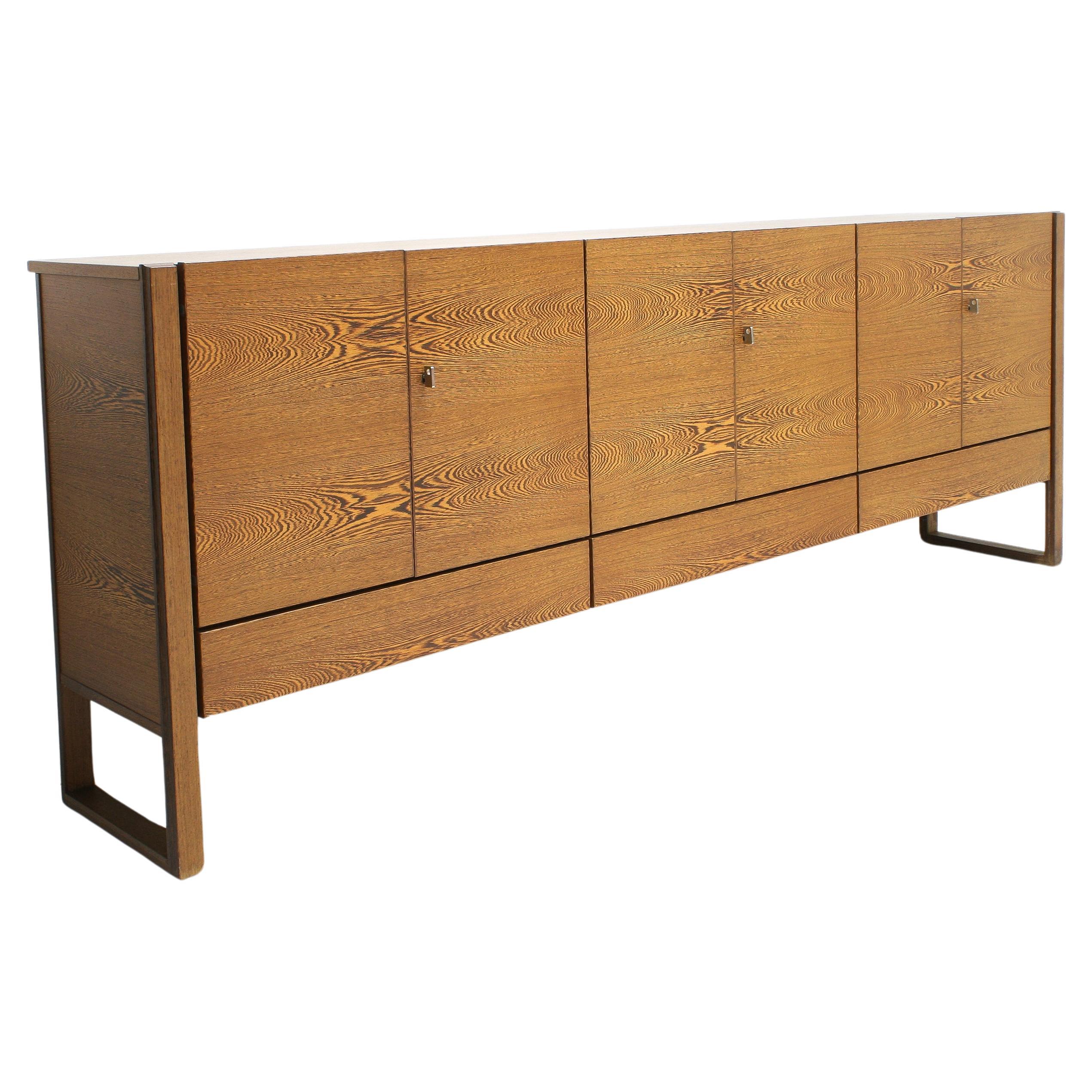 Sled Base Sideboard in Wengé from N-Line International, Belgium, 1970s For Sale