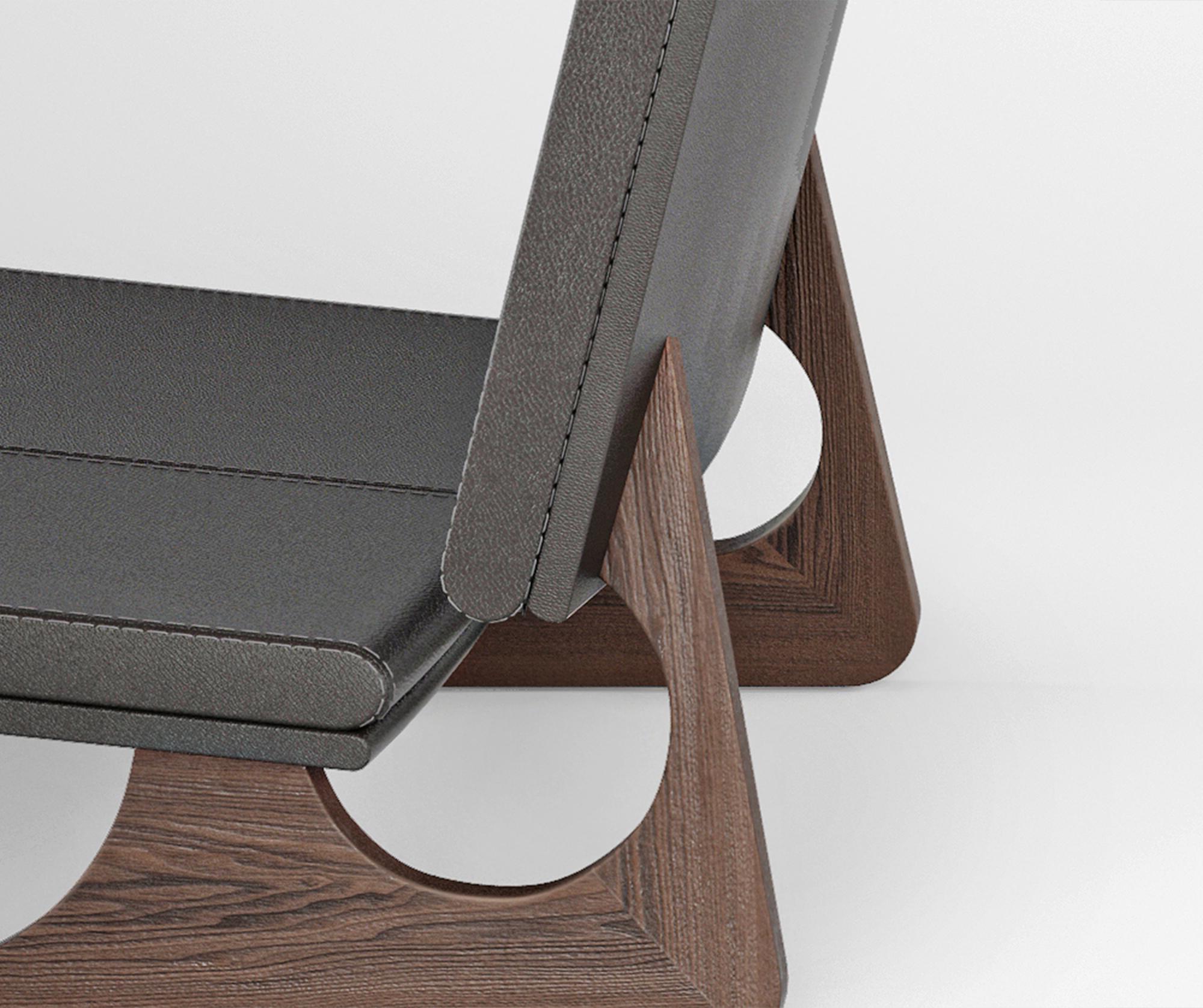 Scandinavian Modern Sledge Lounge Chair For Sale