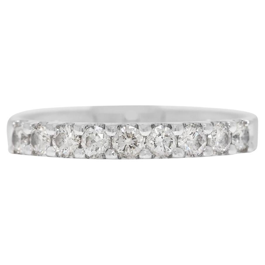 Sleek 0.27ct Natural Diamond Ring in 18K White Gold by Gold Heart