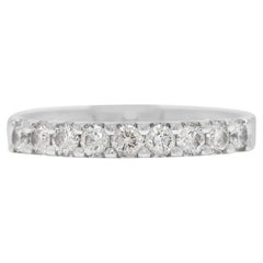Elegante Anillo de Diamante Natural de 0,27ct en Oro Blanco de 18K por Gold Heart