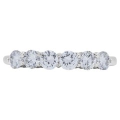Sleek 0.55ct Natural Diamonds Ring in 18K White Gold