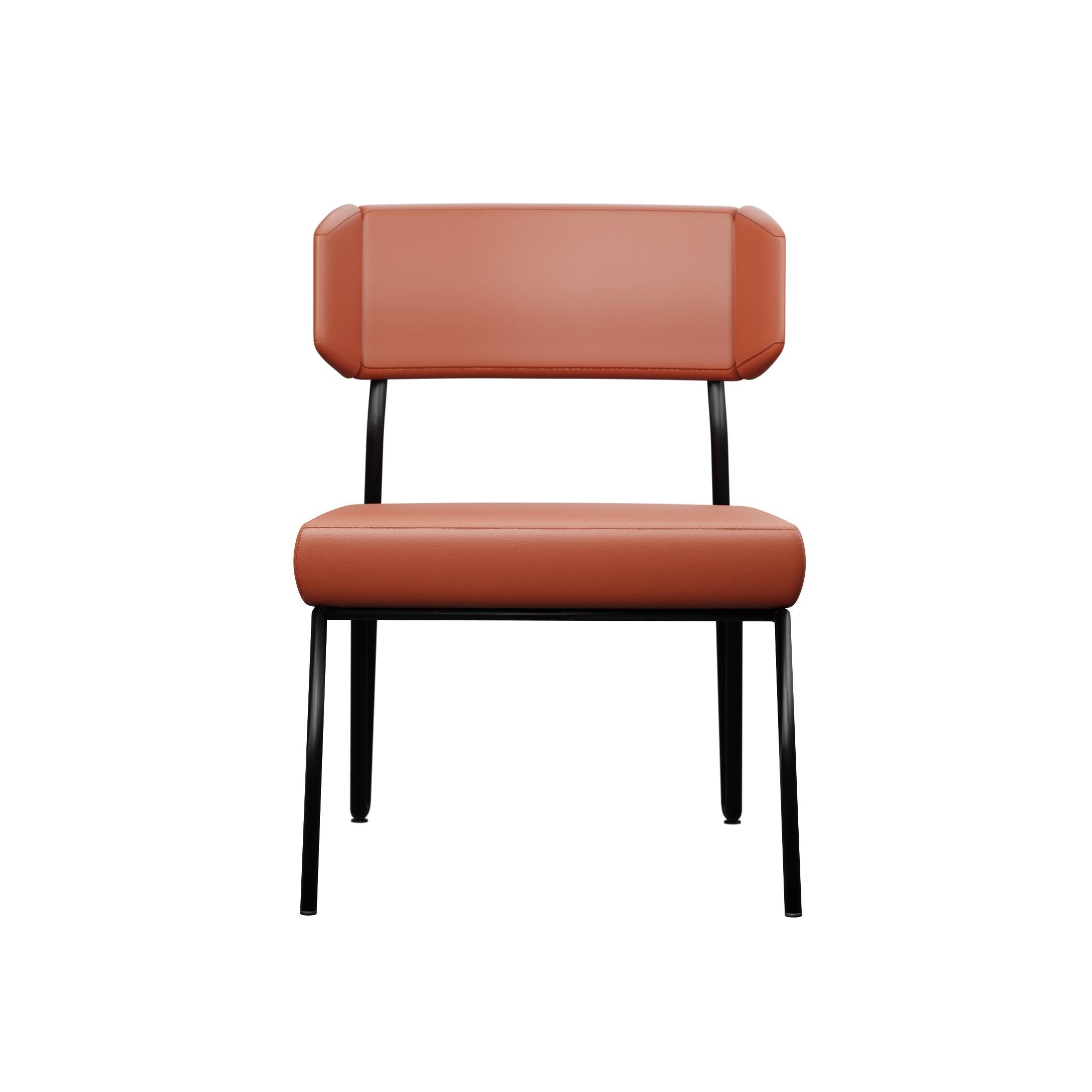 The Dih armchair is a versatile and customizable piece that seamlessly blends minimalist aesthetics with enduring quality. Its sleek, black iron frame, meticulously crafted by our skilled artisans, exudes both strength and durability. The genuine