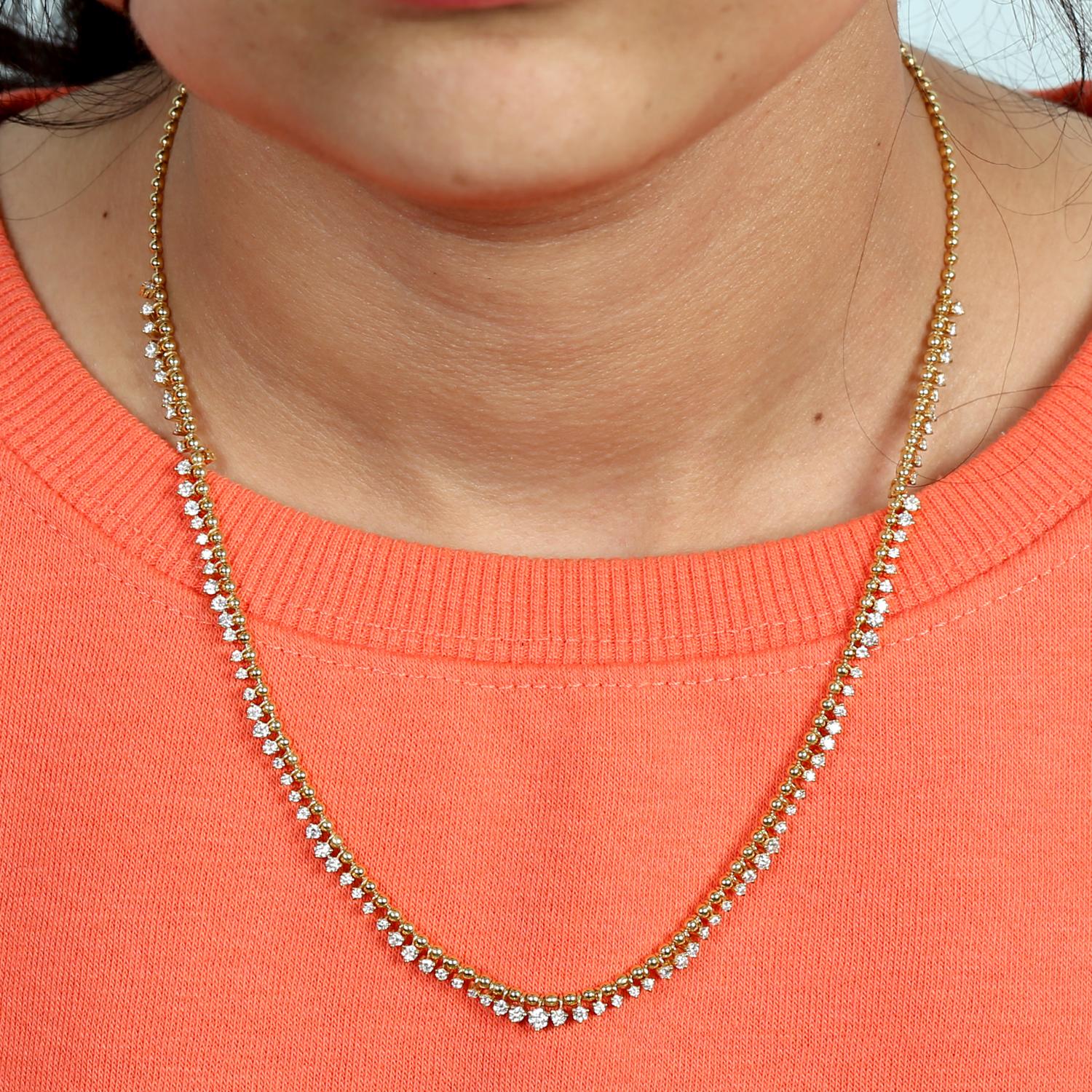 14KT: 13,443g, D: 2,19ct,  457 MM