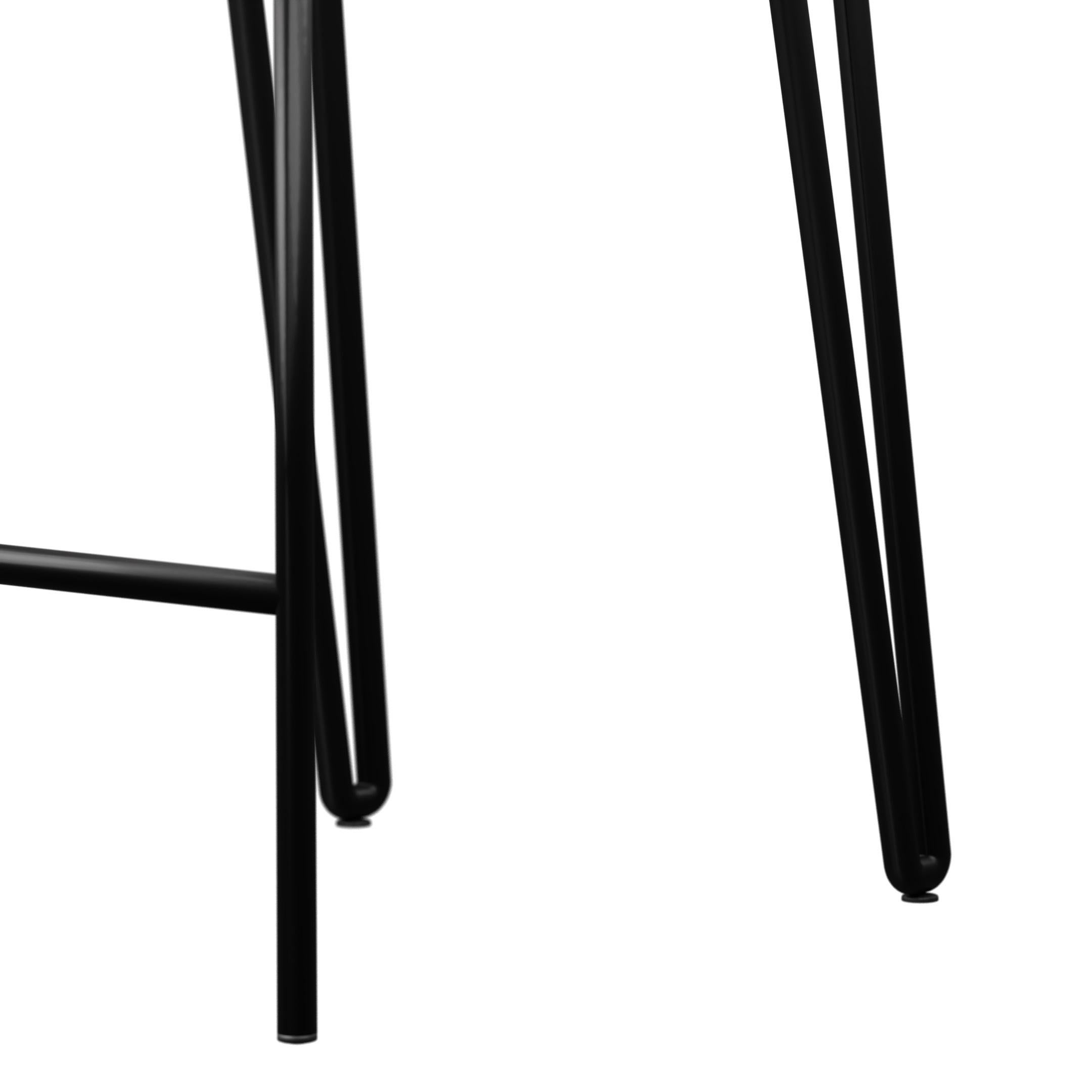Sleek barstool Dih with Coral leather handcrafted by Murmurio Neuf - En vente à Lordelo, PT