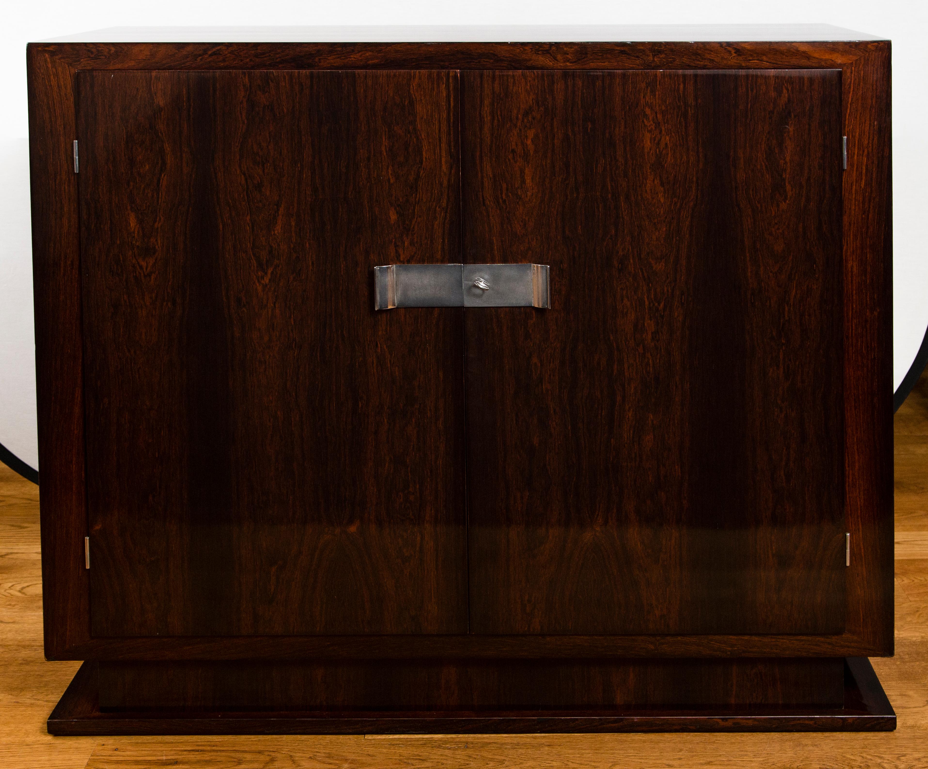 Art Deco Sleek Belgium Modernist Two-Door Sideboard or Cabinet For Sale