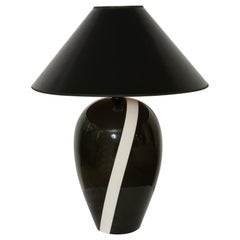 Sleek Black and White Ceramic Large Table Lamp Sleek Black and White Ceramic Large Table Lamp