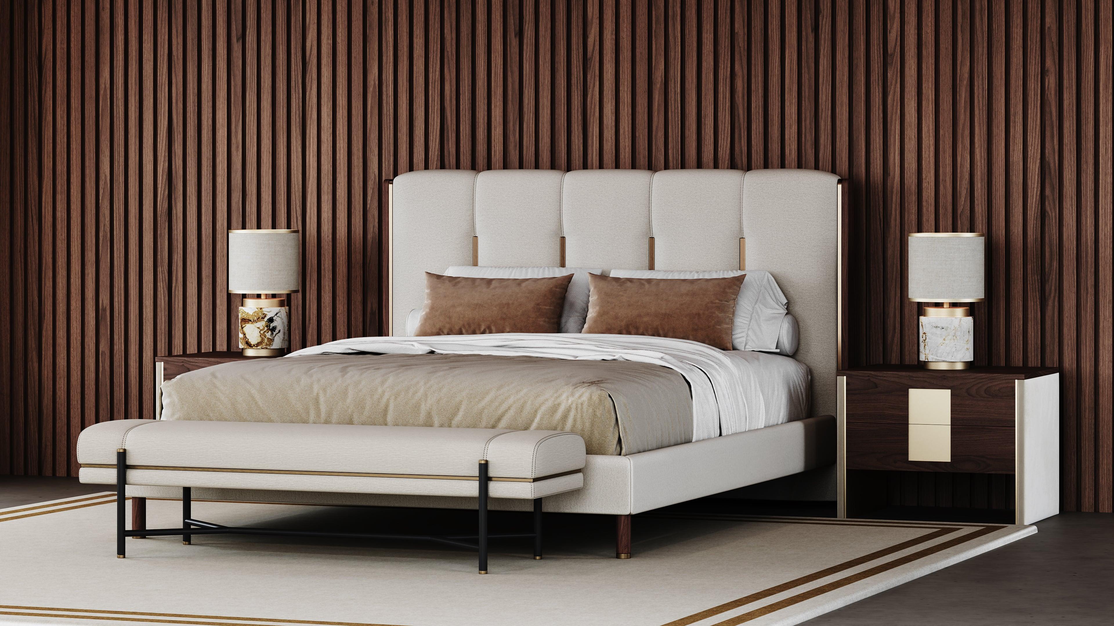 Cascade bed is a stunning embodiment of fluid elegance and modern design, bringing a sense of serene beauty to your bedroom. Its gracefully cascading lines and refined details create a visual harmony that enhances any decor. The bed's sumptuous