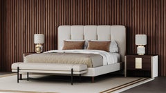 Cascade Bed with Detailed Headboard