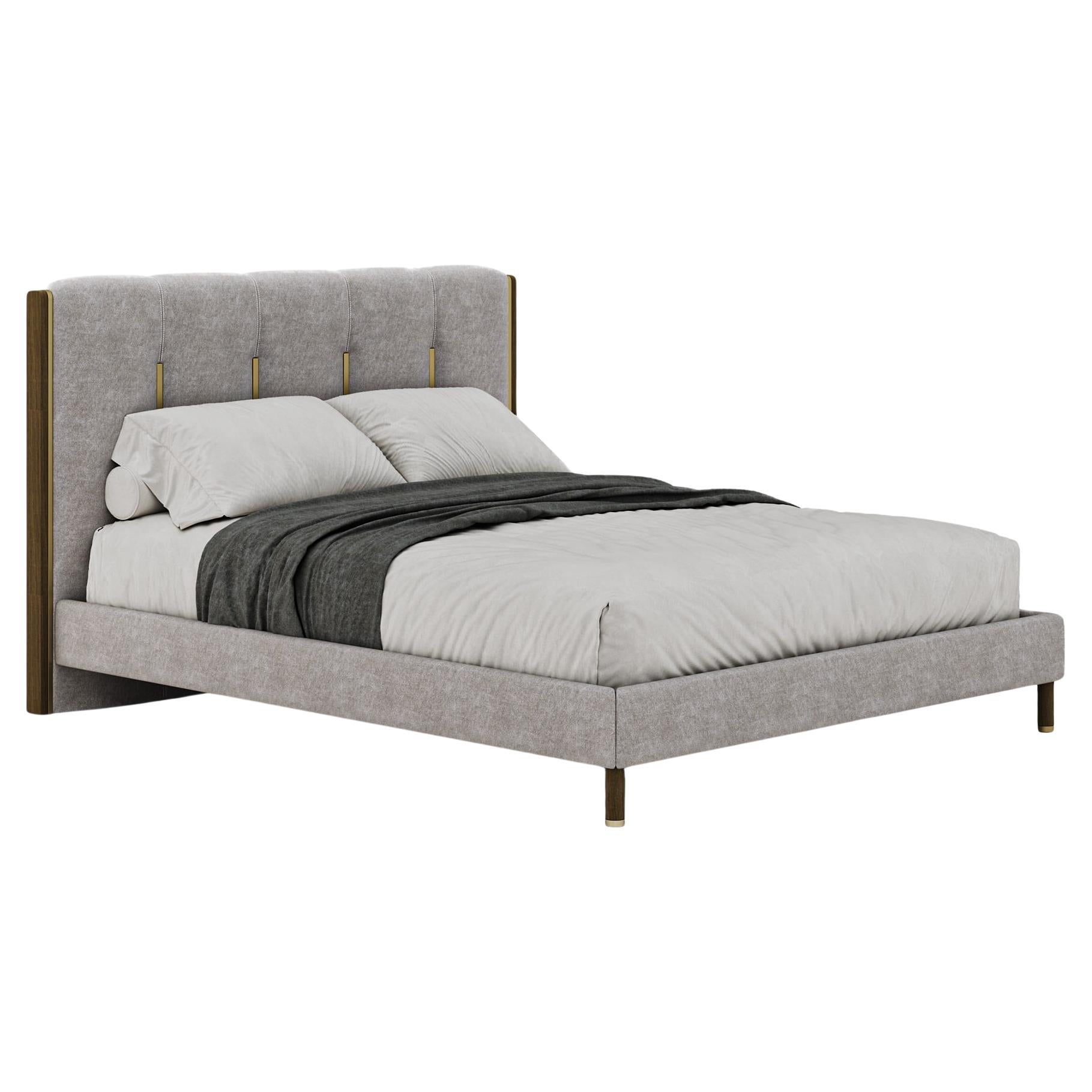 Sleek Cascade Bed with Detailed Headboard