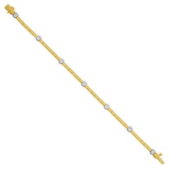 Elegantes Kettenarmband mit Diamanten aus 14k Gelbgold