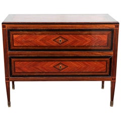 Sleek, Cherry and Ebonized Wood Commode Sleek, Cherry and Ebonized Wood Commode