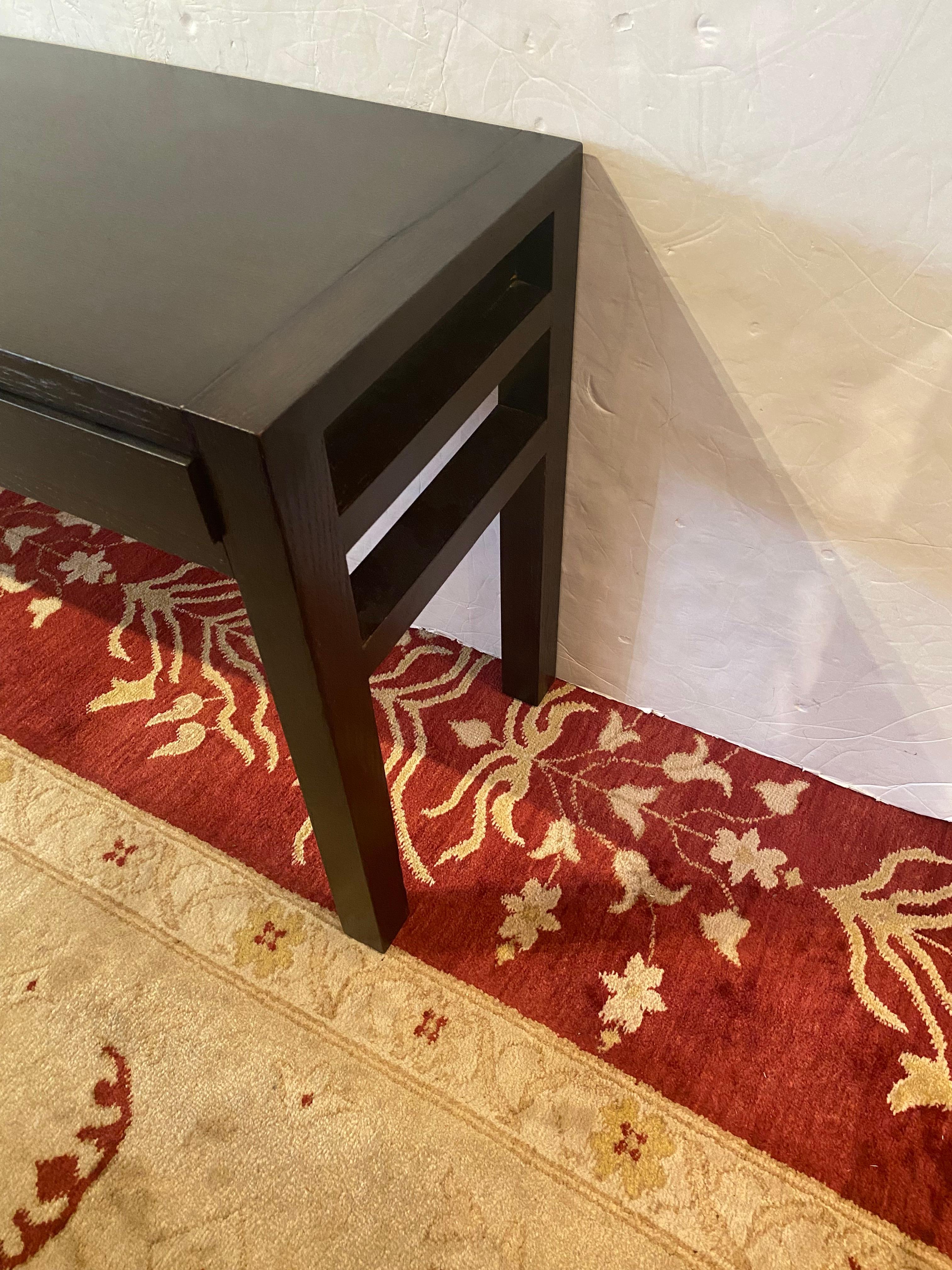 Sleek Christian Liaigre at Holly Hunt Le Mystere Oak Console Sofa Table In Good Condition In Hopewell, NJ