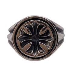 Sleek Chrome Hearts Sterling Ring