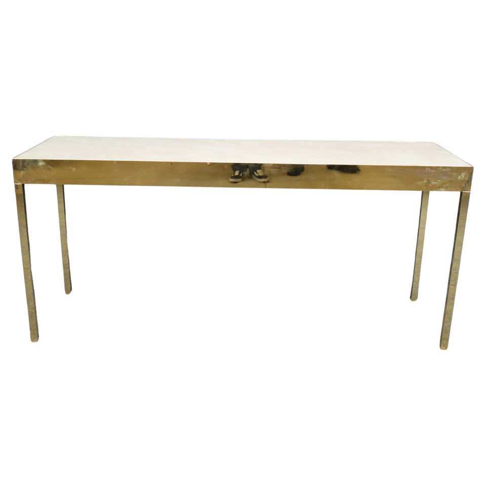 Hammered Brass Console by Ginger Brown For Sale at 1stDibs