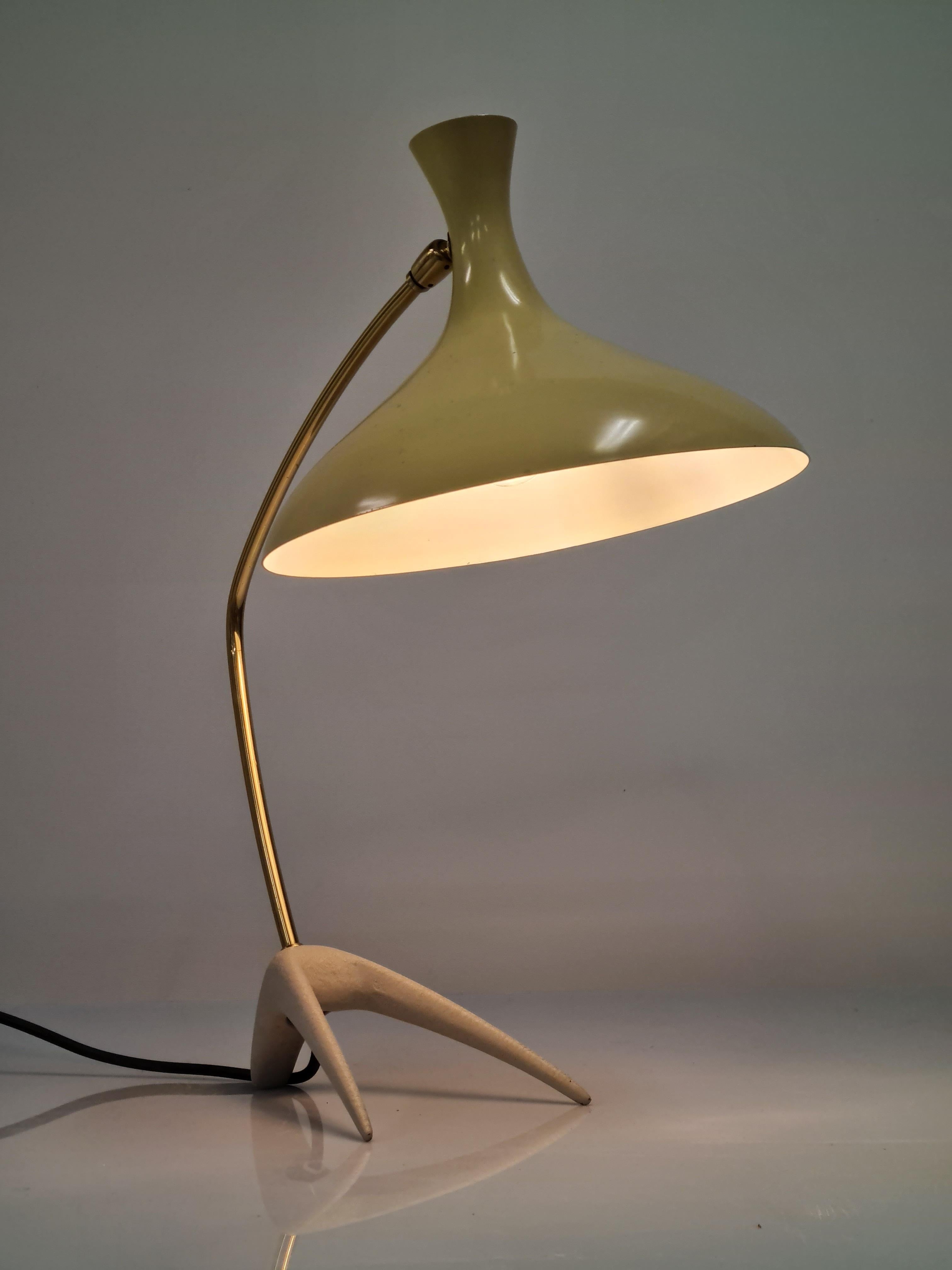 Mid-20th Century Sleek Crowfoot Table Lamp by Karl-Heinz Kinsky for Cosack For Sale