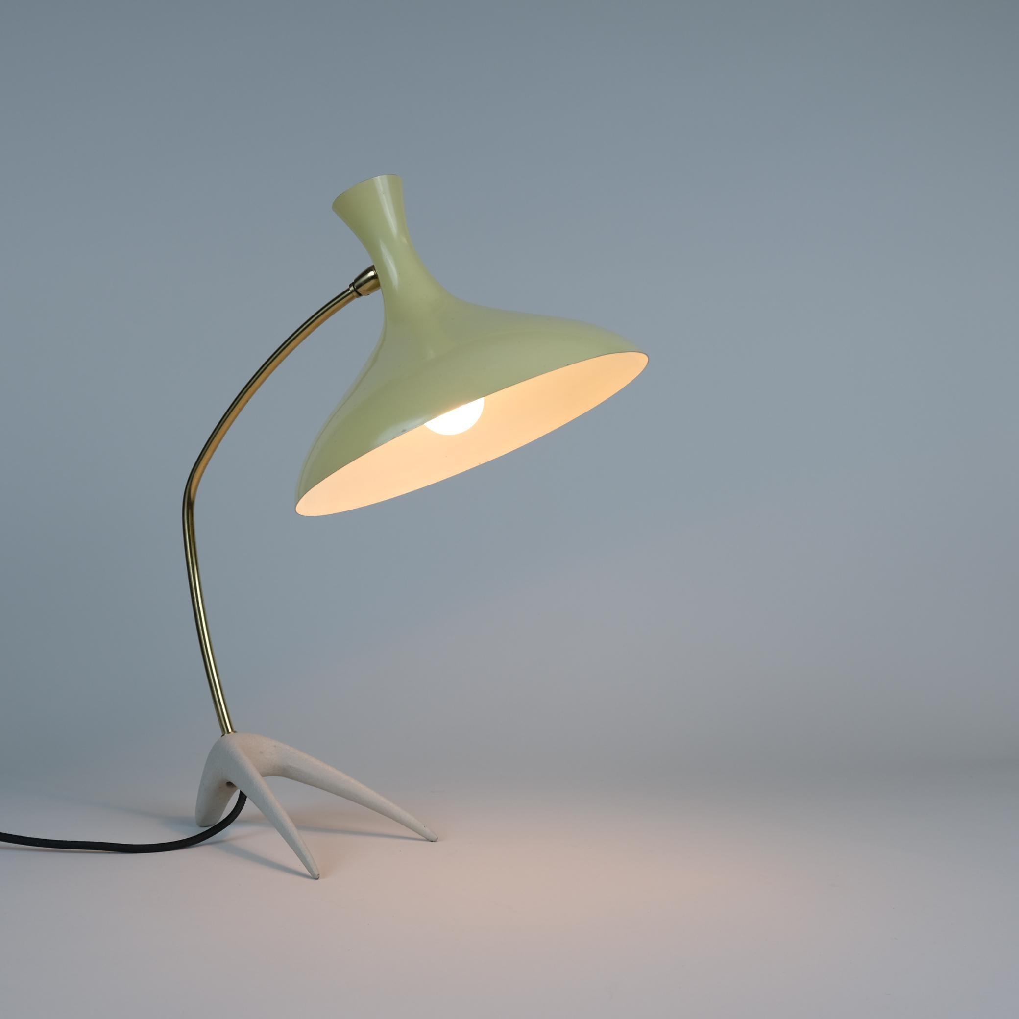 Allemand Lampe de table à pattes d'oie jaune par Karl-Heinz Kinsky pour Cosack, années 1950 en vente