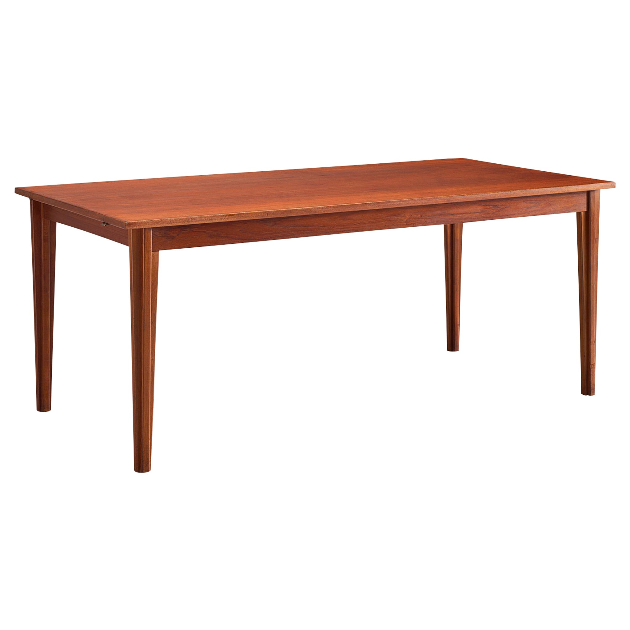 Sleek Danish Dining Table with Rectangular Top in Teak