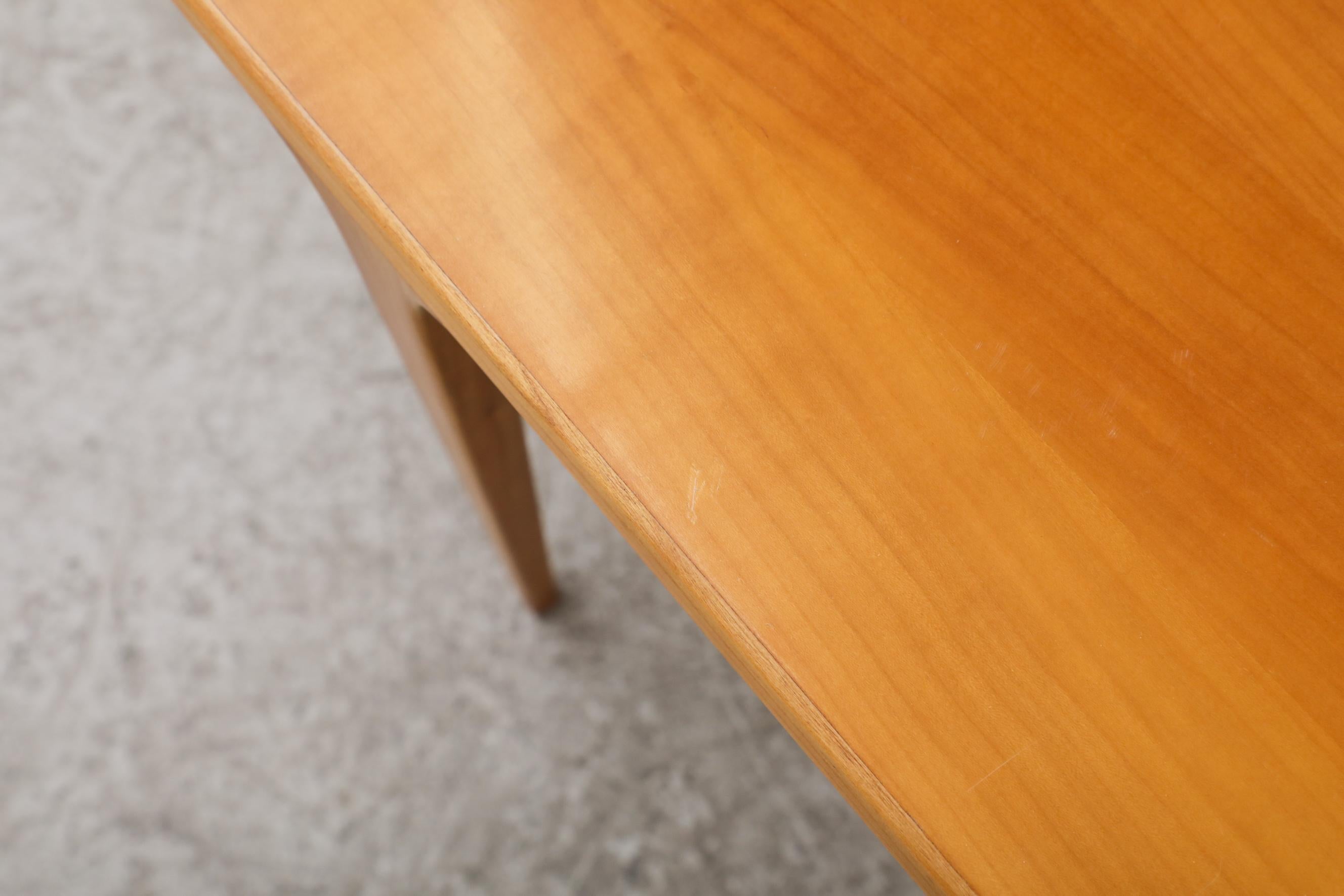 Sleek Danish Mid-Century Johannes Andersen Style Console Table in Pecan Wood For Sale 4