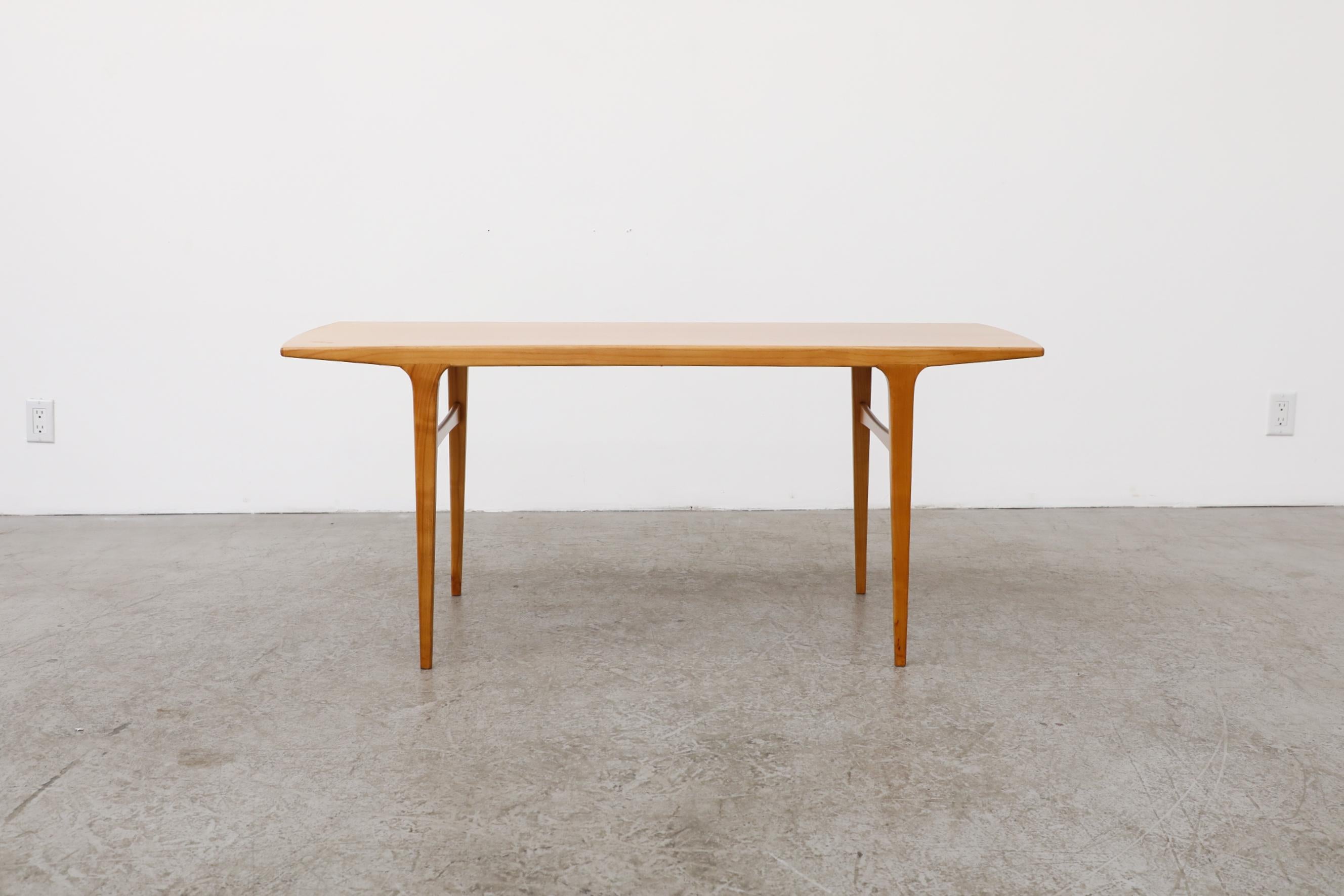 Mid-Century Modern Sleek Danish Mid-Century Johannes Andersen Style Console Table in Pecan Wood For Sale
