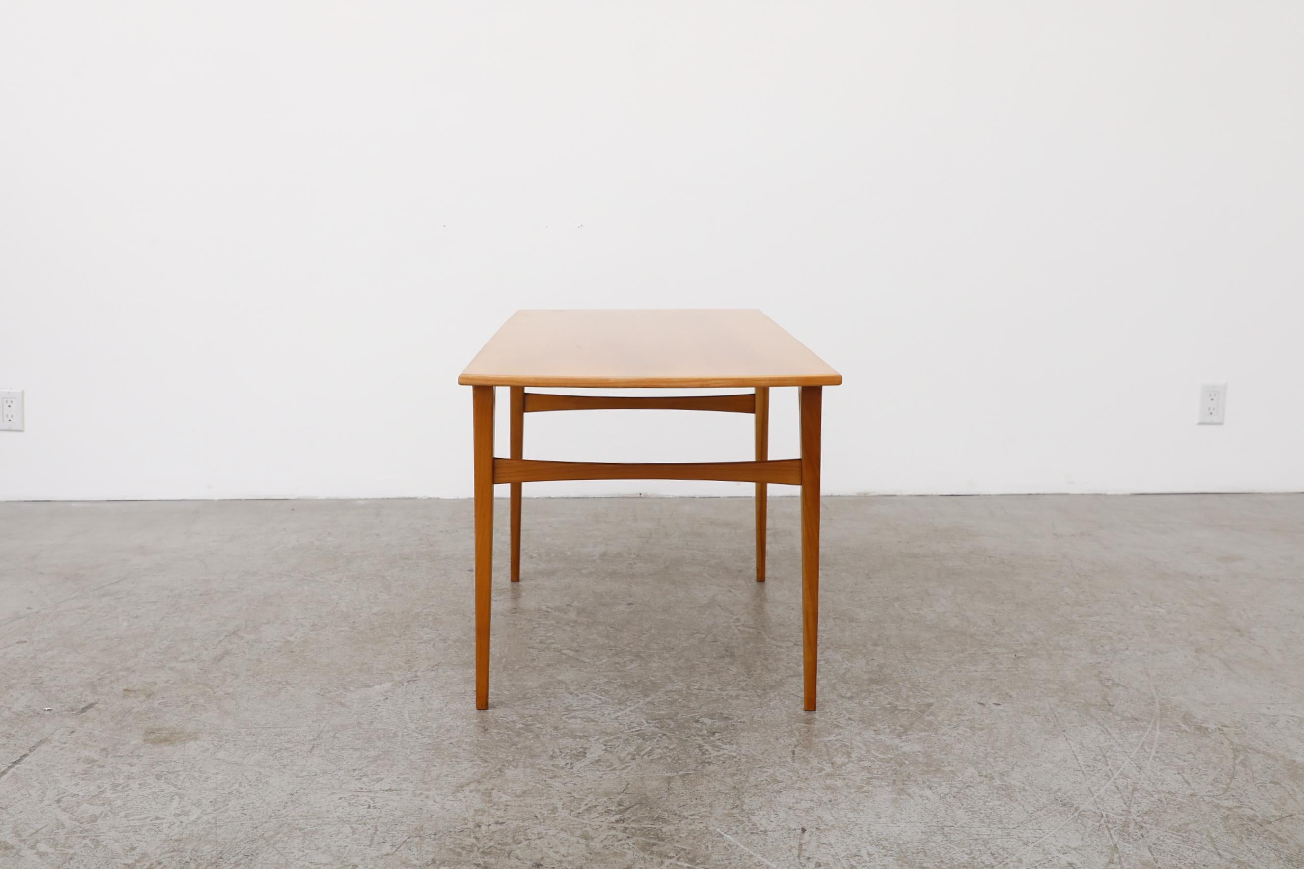 Mid-20th Century Sleek Danish Mid-Century Johannes Andersen Style Console Table in Pecan Wood For Sale