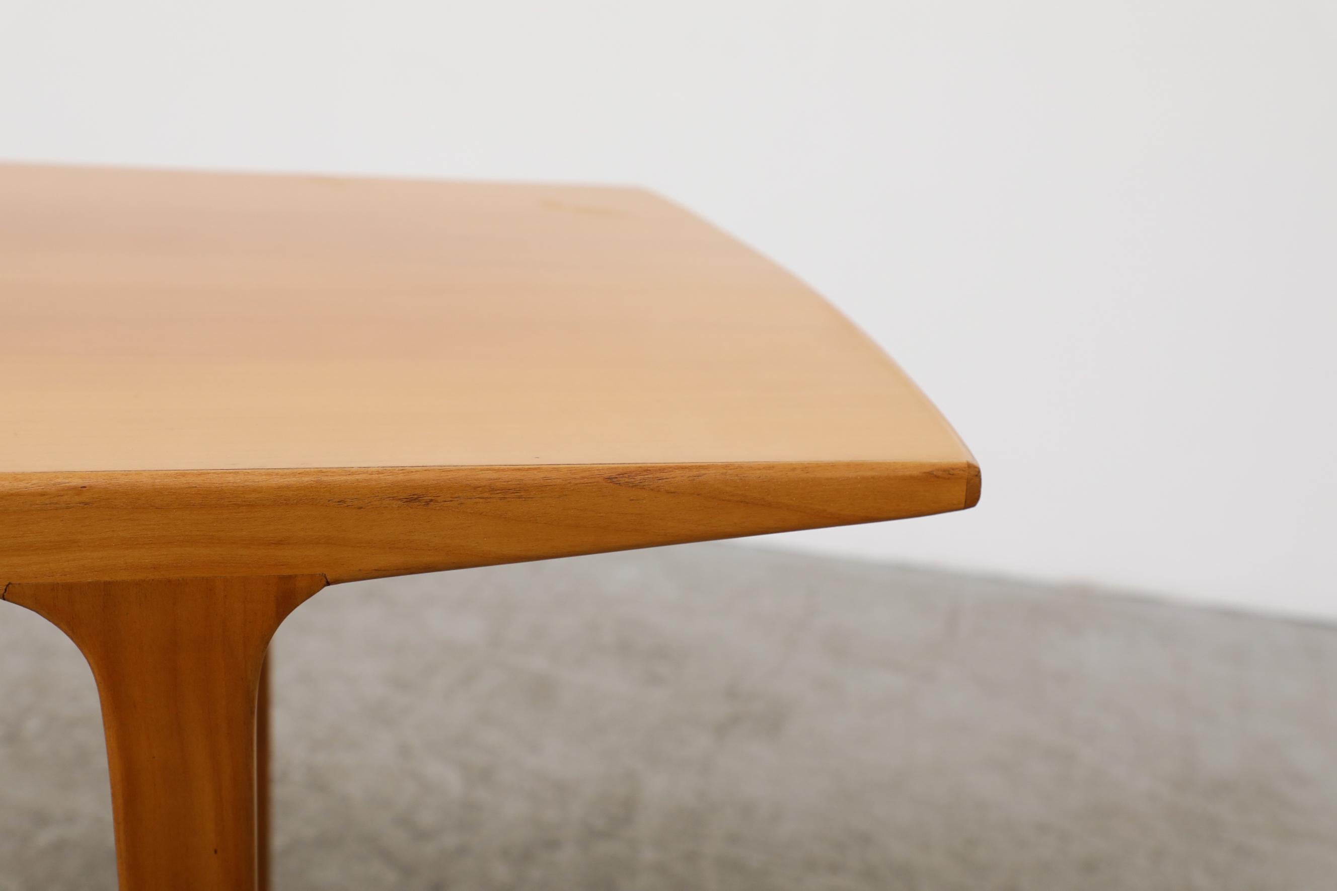 Sleek Danish Mid-Century Johannes Andersen Style Console Table in Pecan Wood For Sale 3