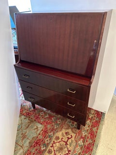 Sleek Danish Mid Century Modern Designer Secretary Desk