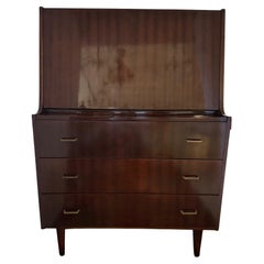 Sleek Danish Mid Century Modern Designer Secretary Desk