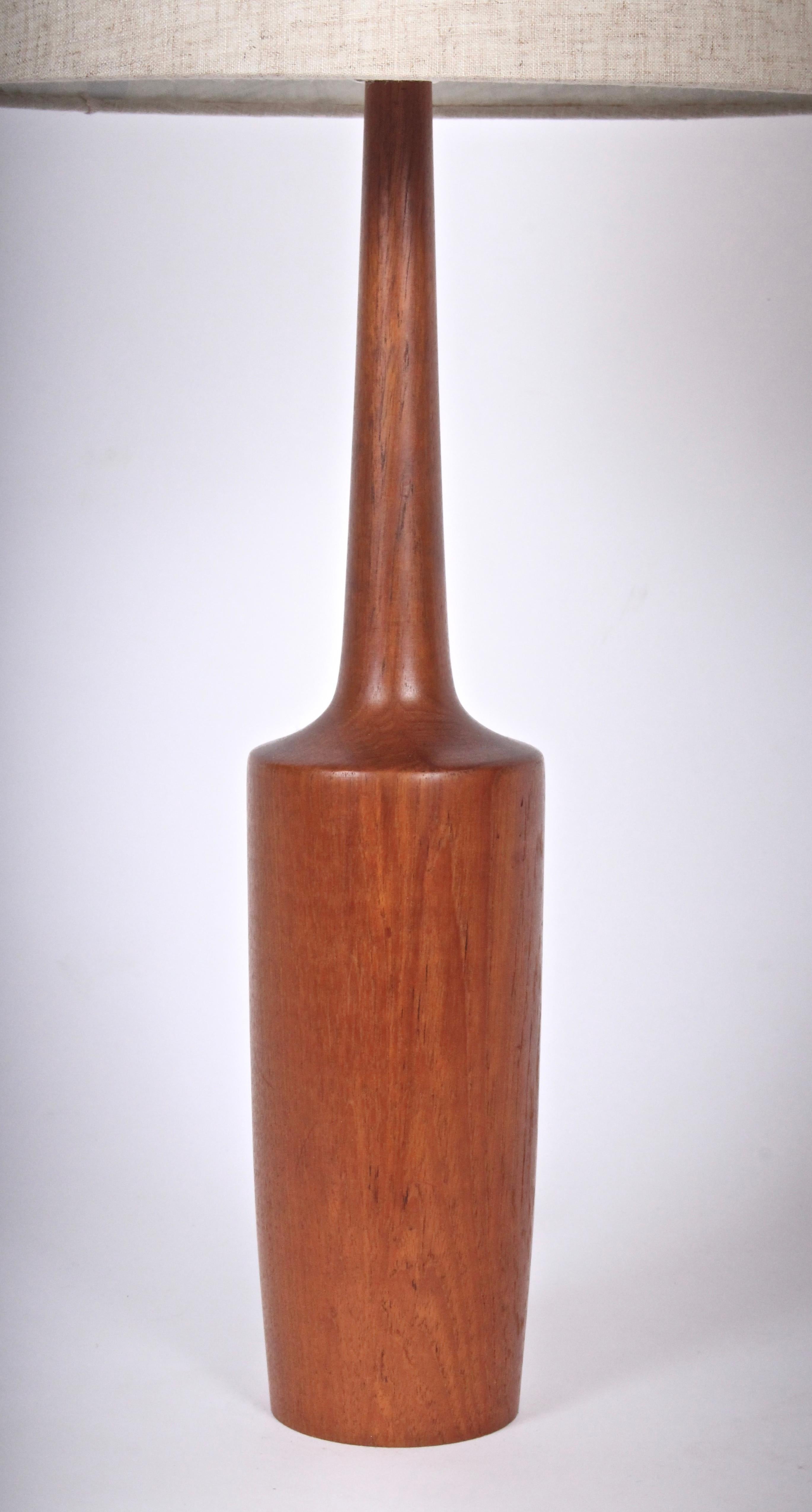 Danish Modern Solid Teak Table Lamp, circa 1960 For Sale 1