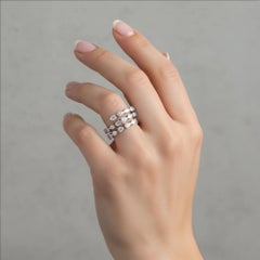 3.04ctw Fancy Diamond 18K White Gold Open Wrap Ring