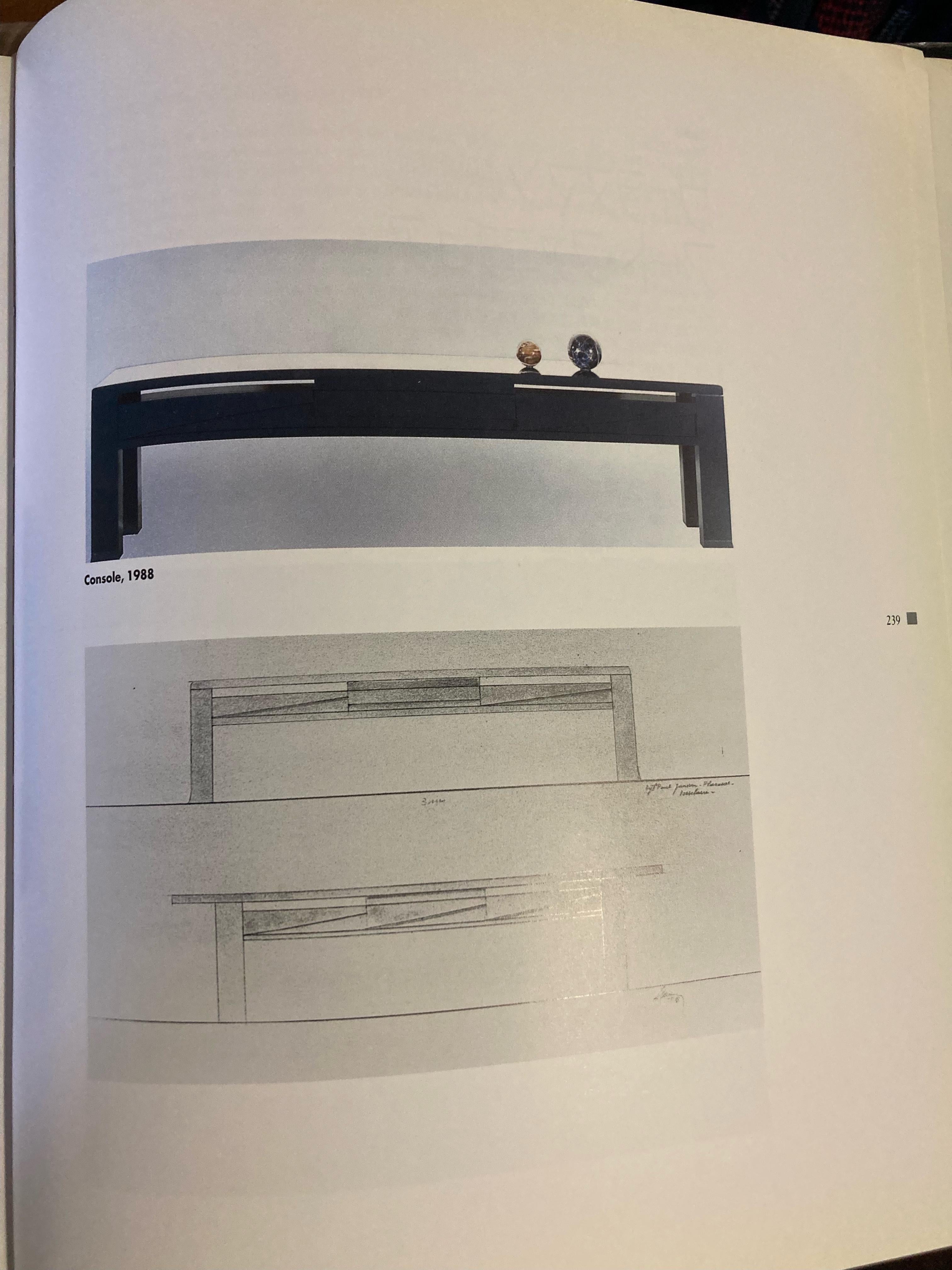 Sleek Emiel Veranneman Shiny Blue Lacquer Mid-Century Modern Console Table For Sale 3