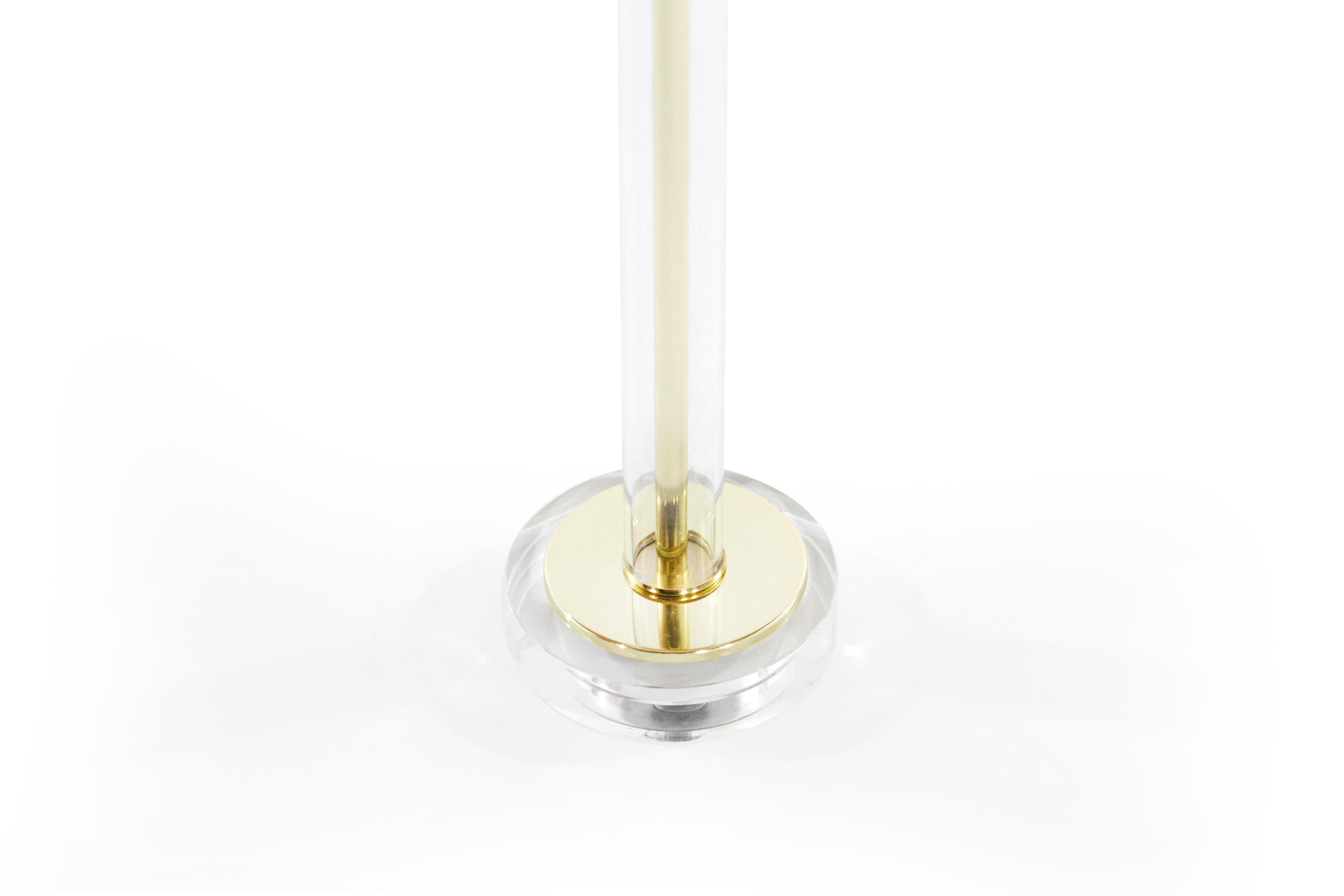 sleek brass table lamp