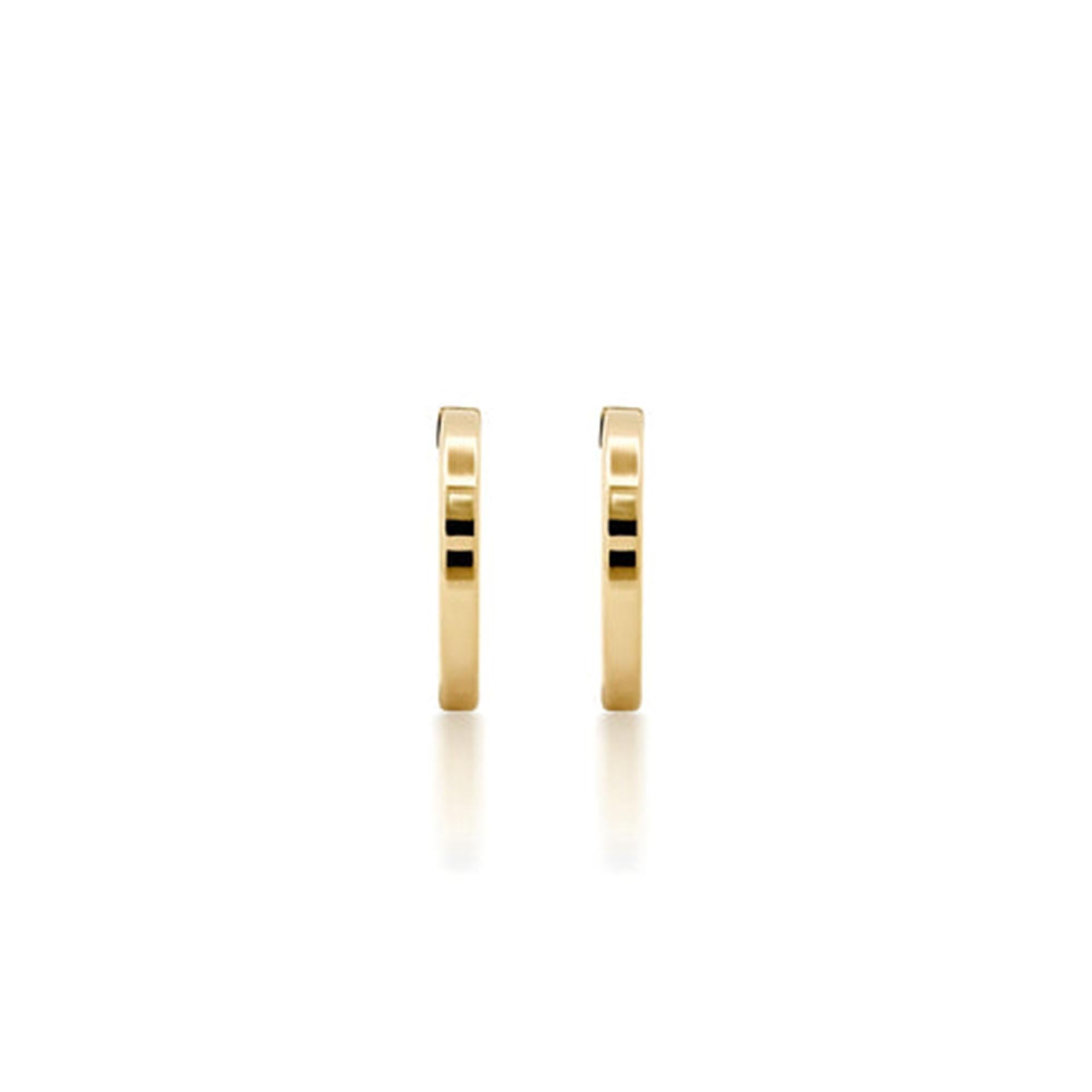 Moderno Orecchini a cerchio leggeri in oro Sleek Gold 14K (o 18k su richiesta) in vendita