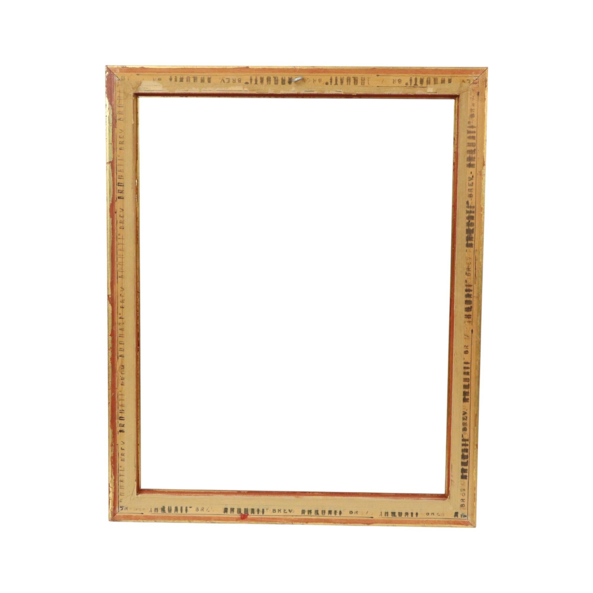 Sleek Gold Frame Classic Wooden Frame Gilded 53x43cm For Sale 3