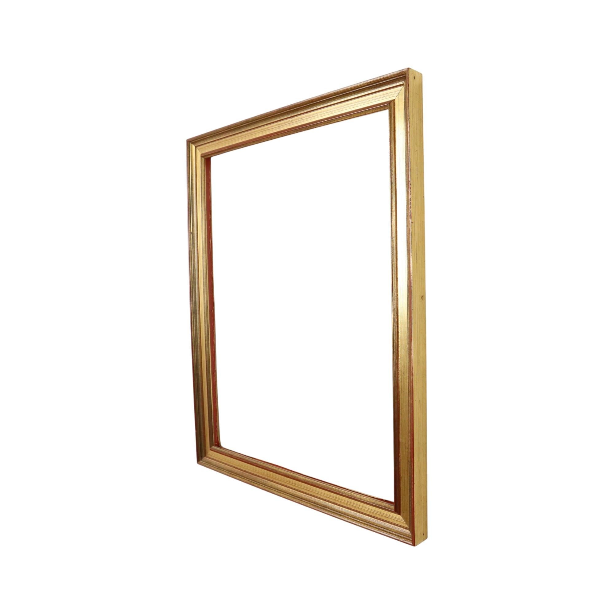 Sleek Gold Frame Classic Wooden Frame Gilded 53x43cm In Good Condition For Sale In Poperinge, BE