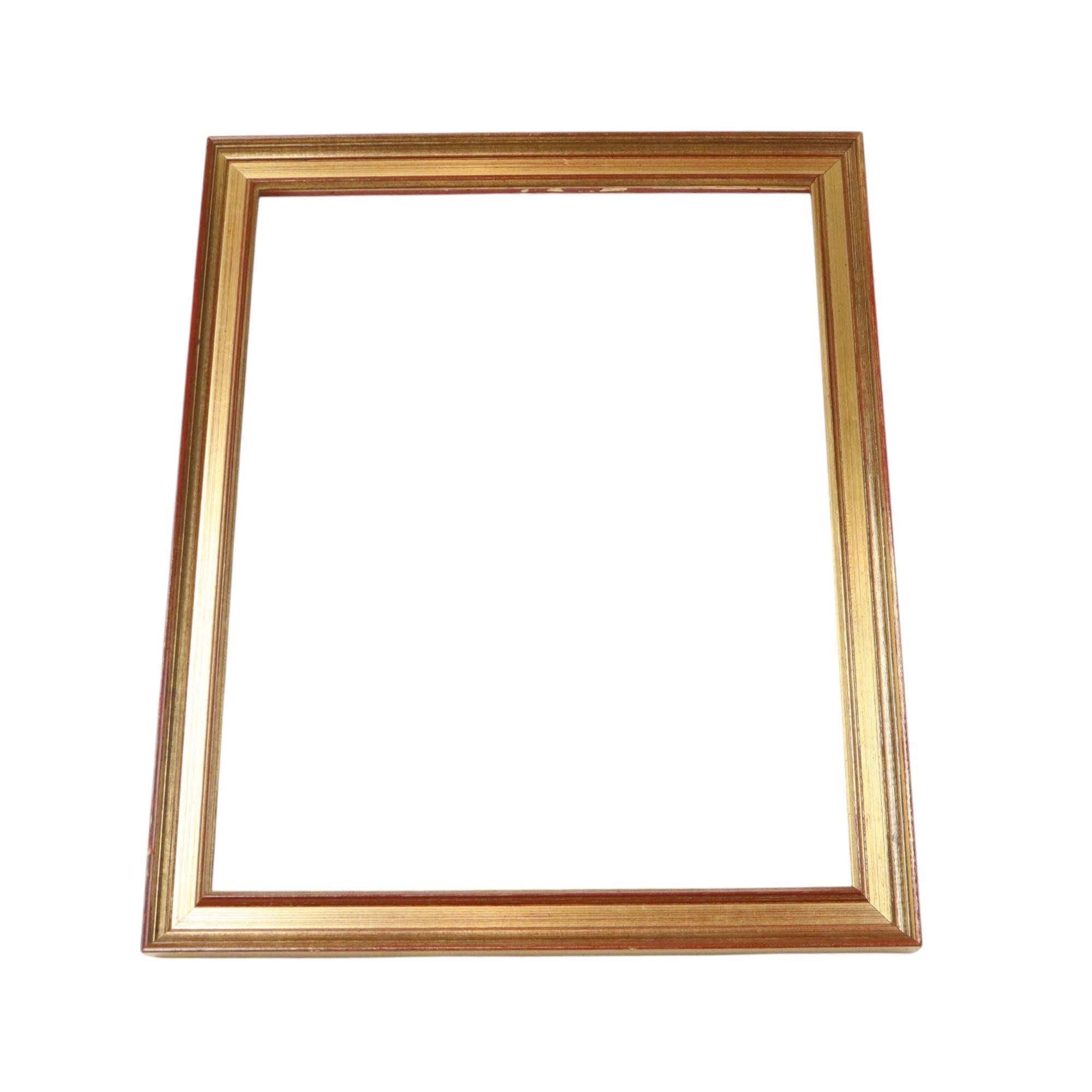 Sleek Gold Frame Classic Wooden Frame Gilded 53x43cm For Sale 2