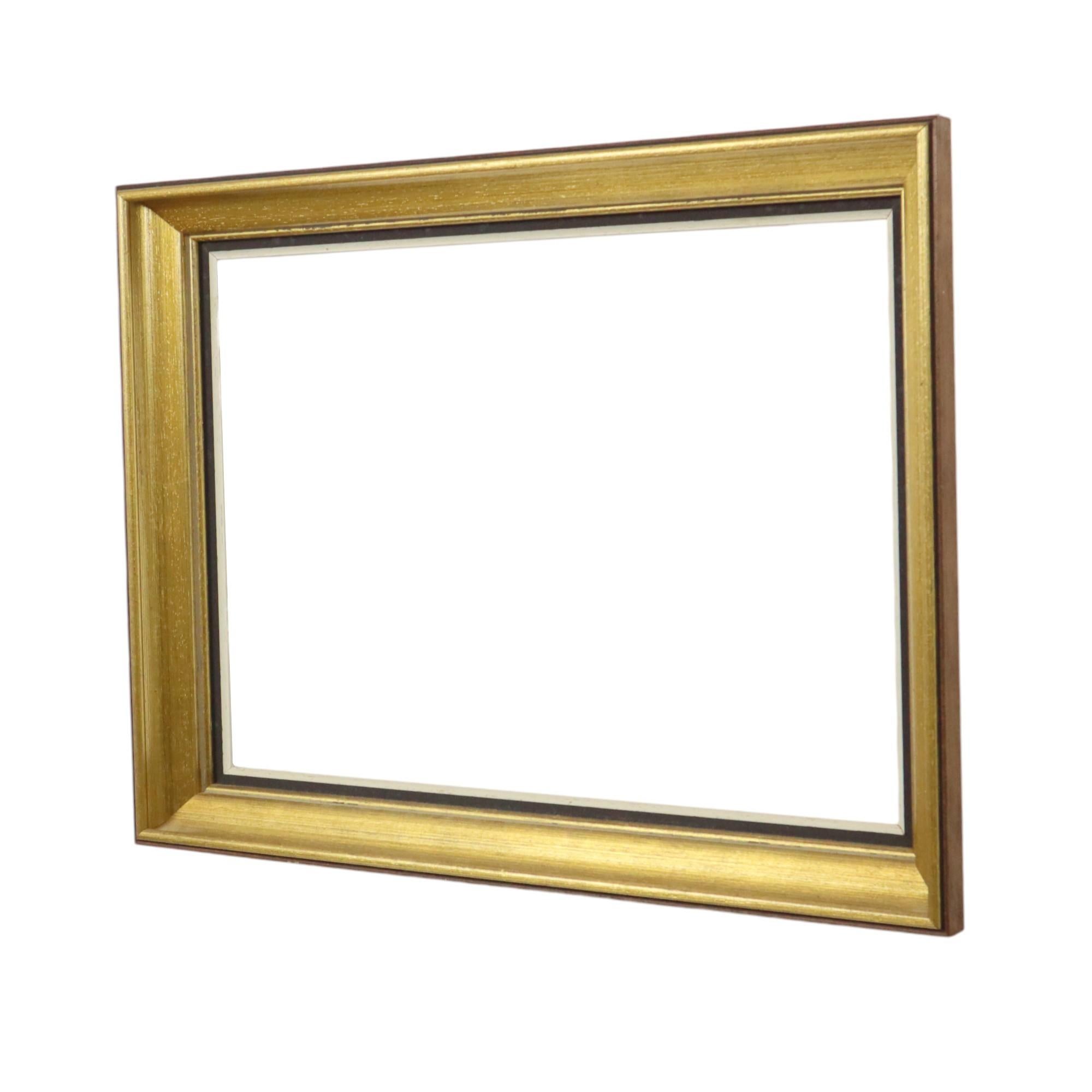 Sleek Golden Wooden Frame Painting Frame Classic 58x43cm For Sale 3