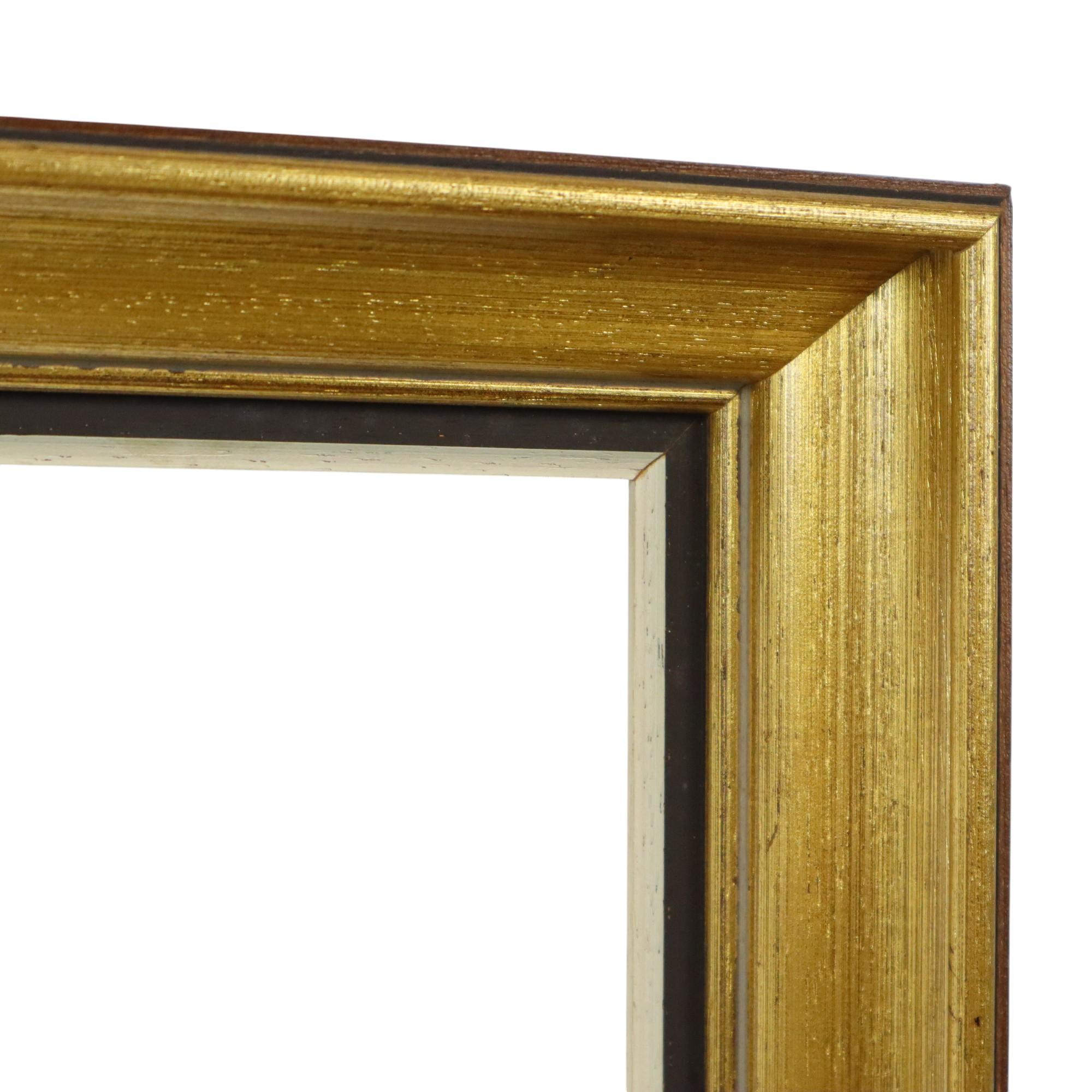 European Sleek Golden Wooden Frame Painting Frame Classic 58x43cm For Sale