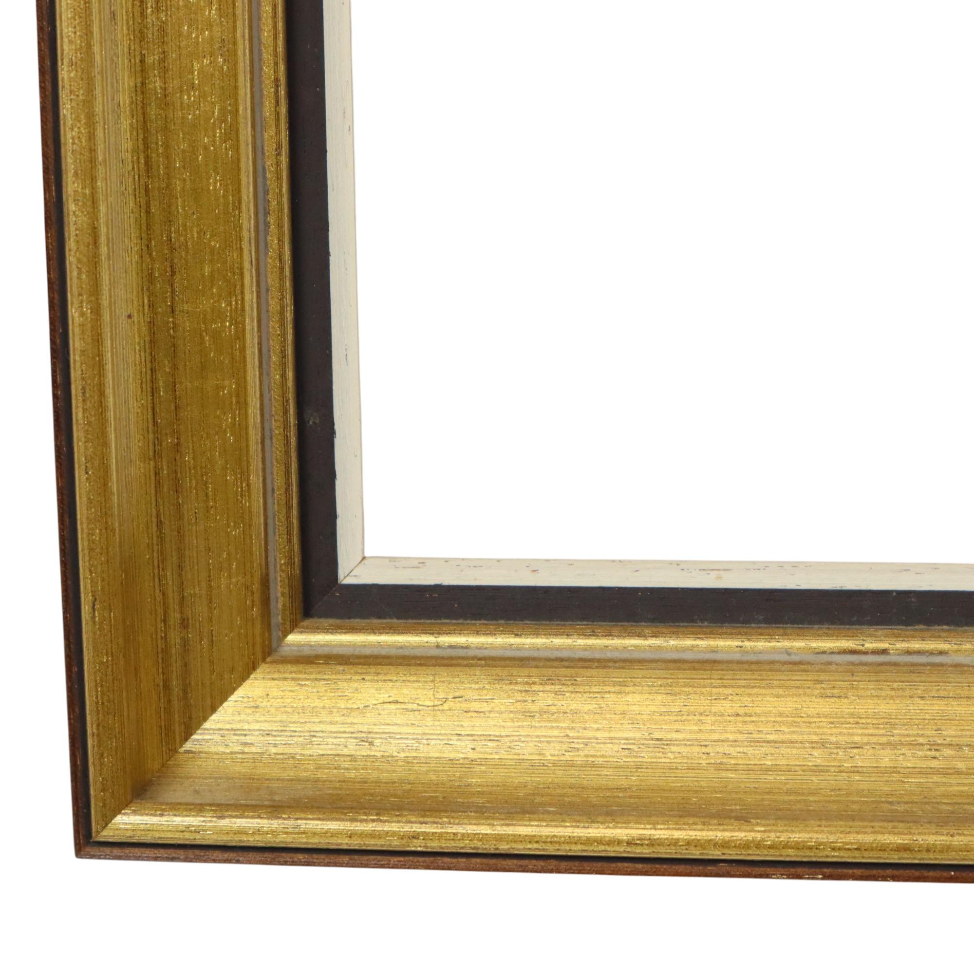 Gesso Sleek Golden Wooden Frame Painting Frame Classic 58x43cm For Sale