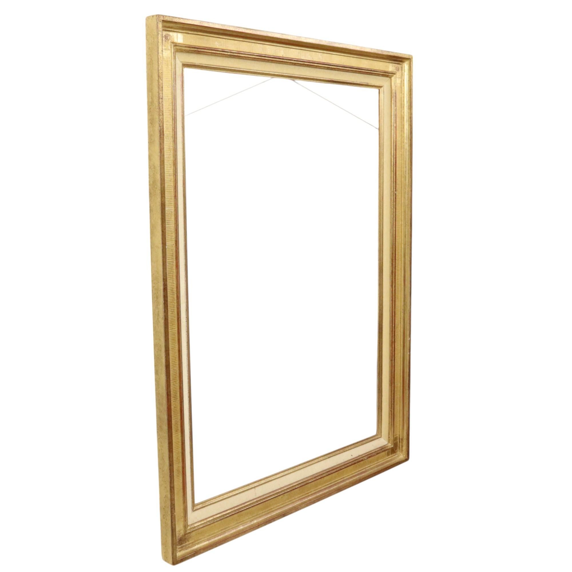 Sleek Golden Wooden Frame Painting Frame Classic 86x63cm For Sale 2