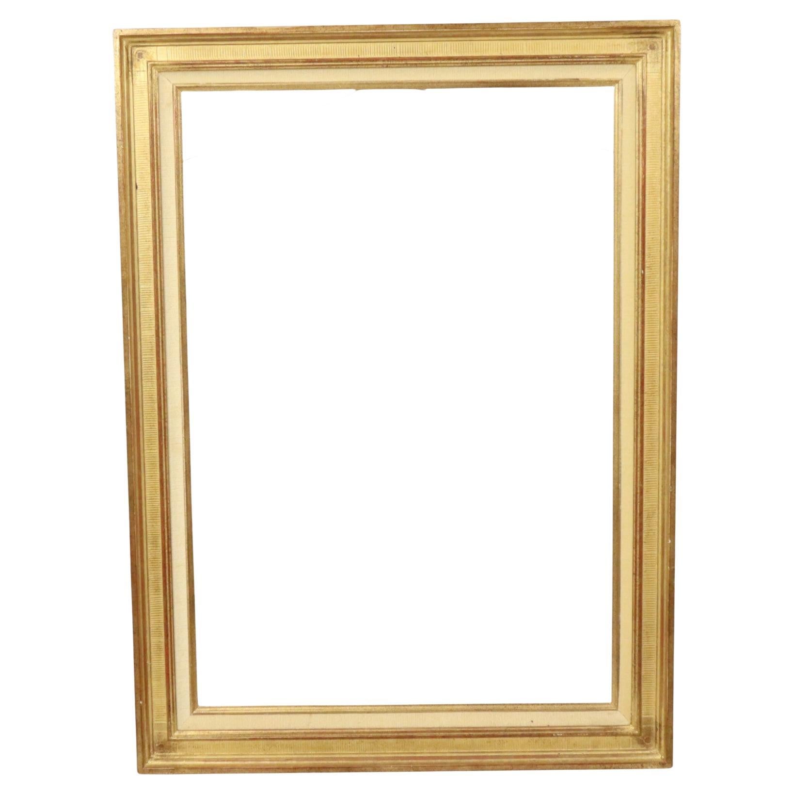 Sleek Golden Wooden Frame Painting Frame Classic 86x63cm For Sale