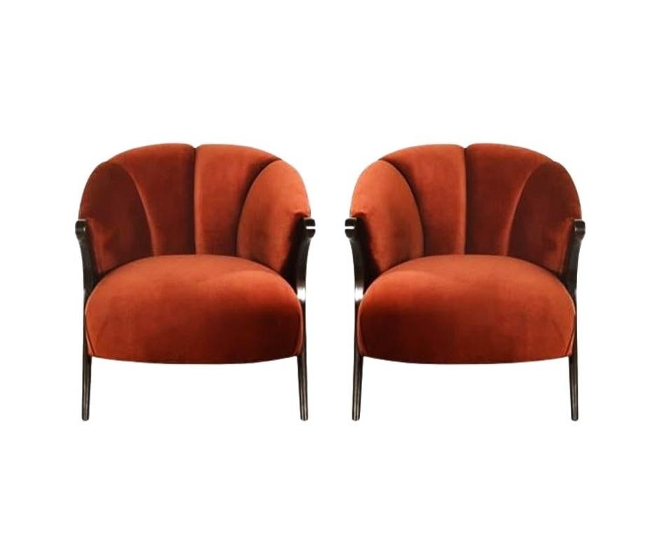 Karpen of California Barrel Lounge Chairs en vente 3