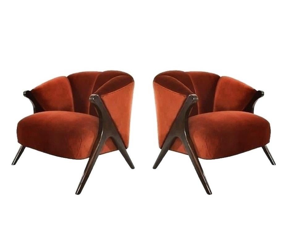 Karpen of California Barrel Lounge Chairs en vente 1