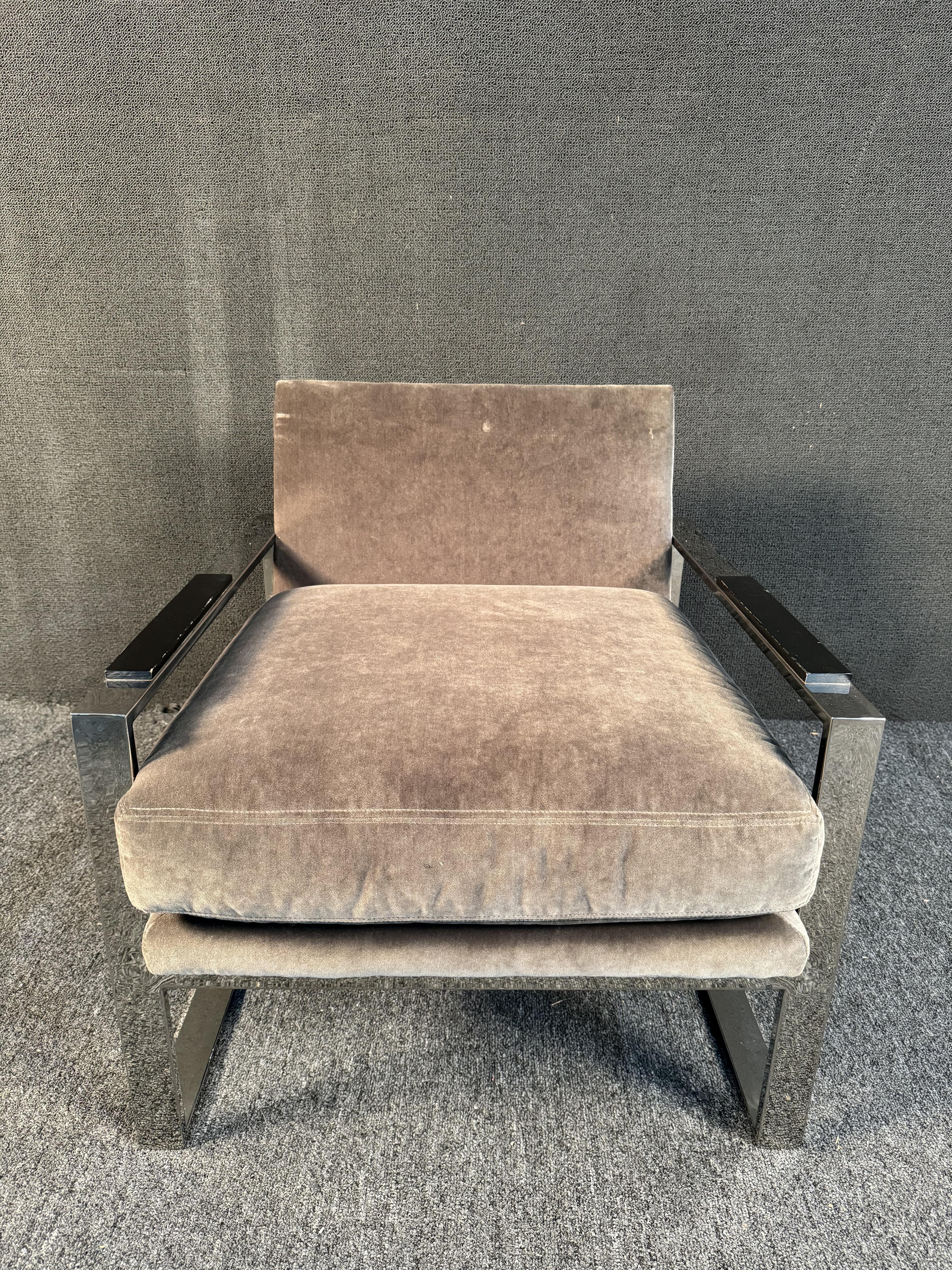 Mid-Century Modern Sleek Lounge Chair by Michael Weiss For Sale